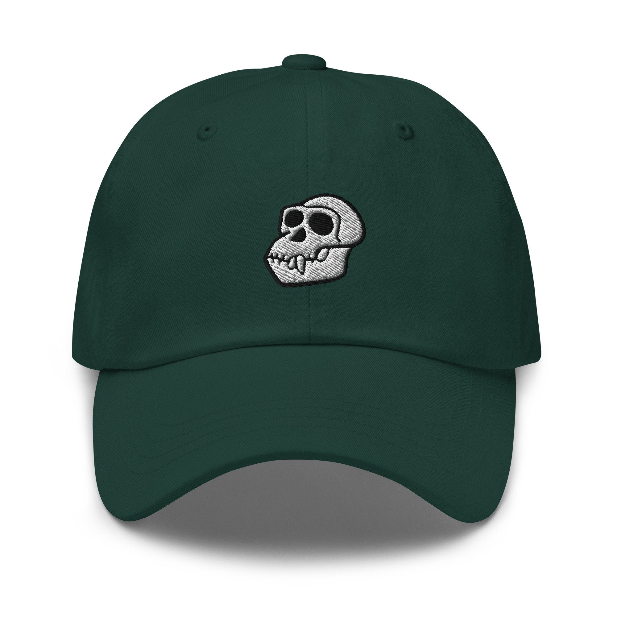 Chimp Skull Embroidered Dad Hat