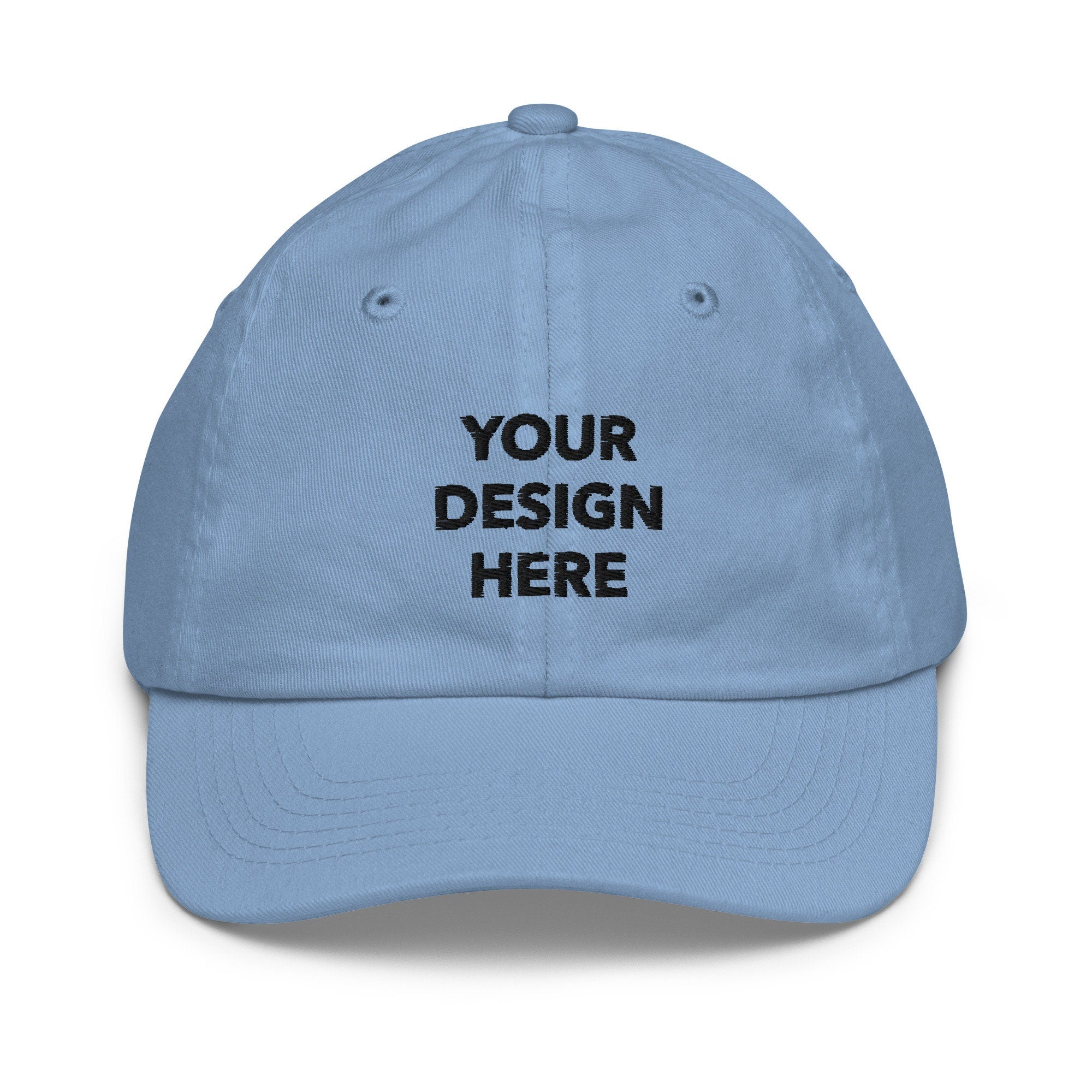 Personalized Embroidered Youth Hat, Customized Logo Hat, Embroidery With Your Own Text or Design, Handmade Custom Kids Baseball Cap