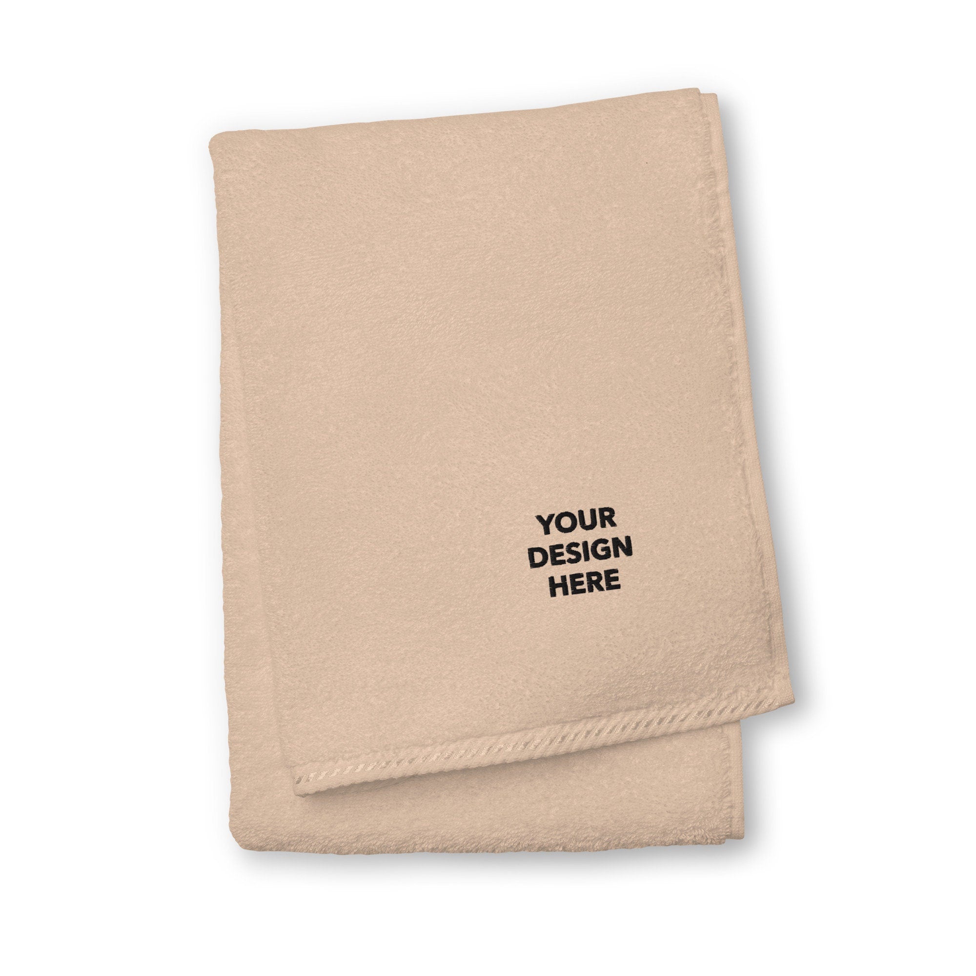 Personalized Embroidered Turkish Cotton Towel, Customized Logo Towel, Embroidery With Your Own Text or Design, Handmade Stitched Towel
