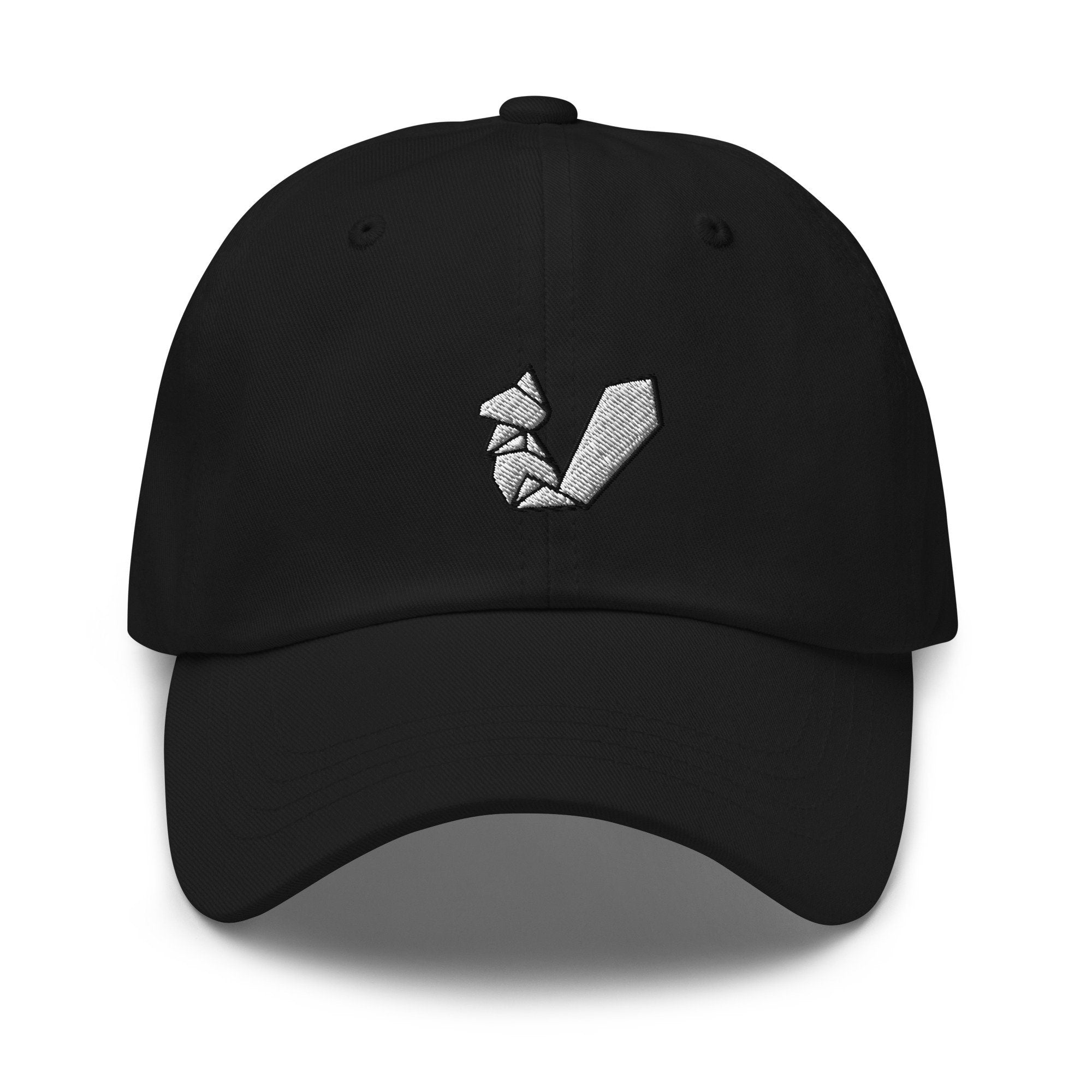 Origami Squirrel Embroidered Dad Hat