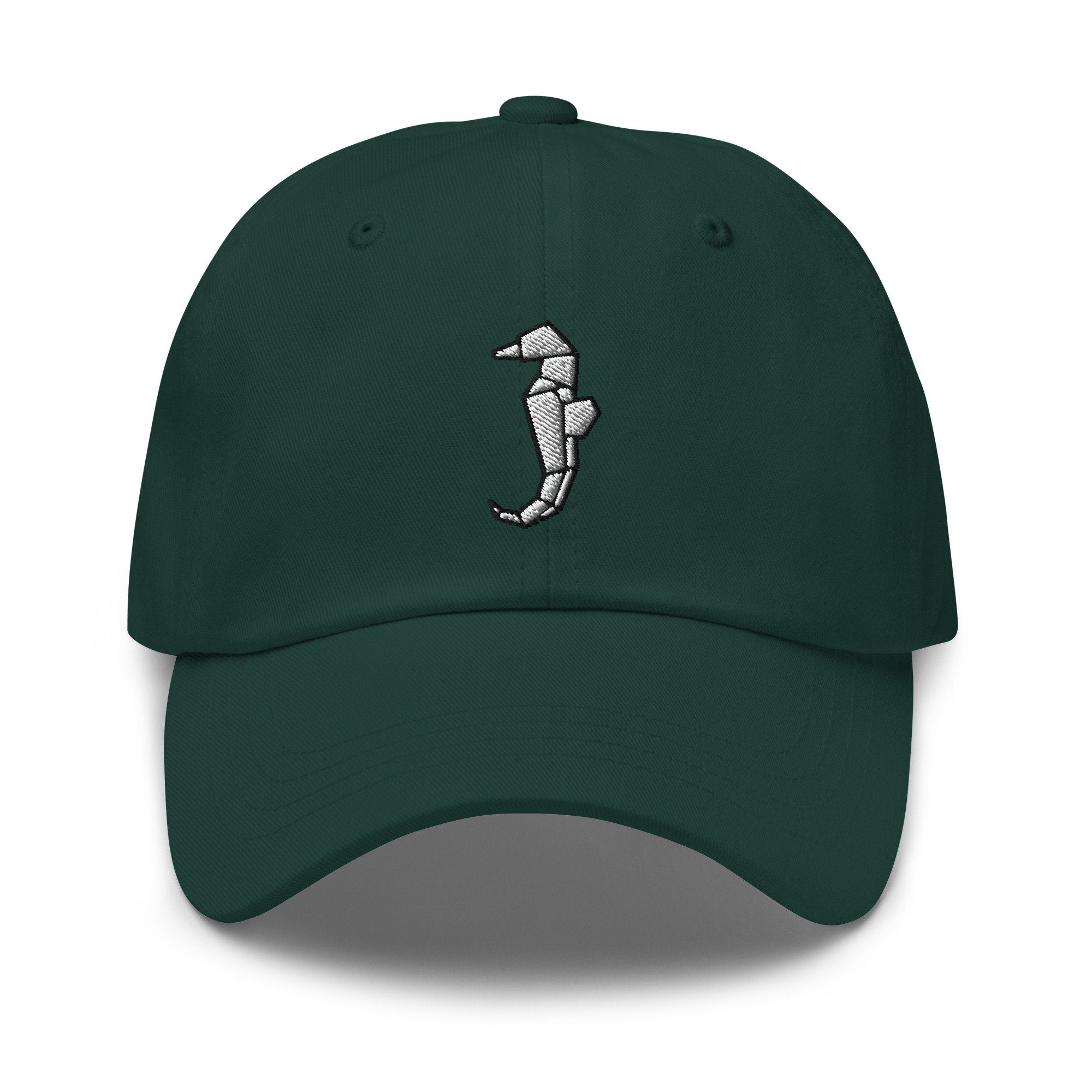 Origami Seahorse Embroidered Dad Hat