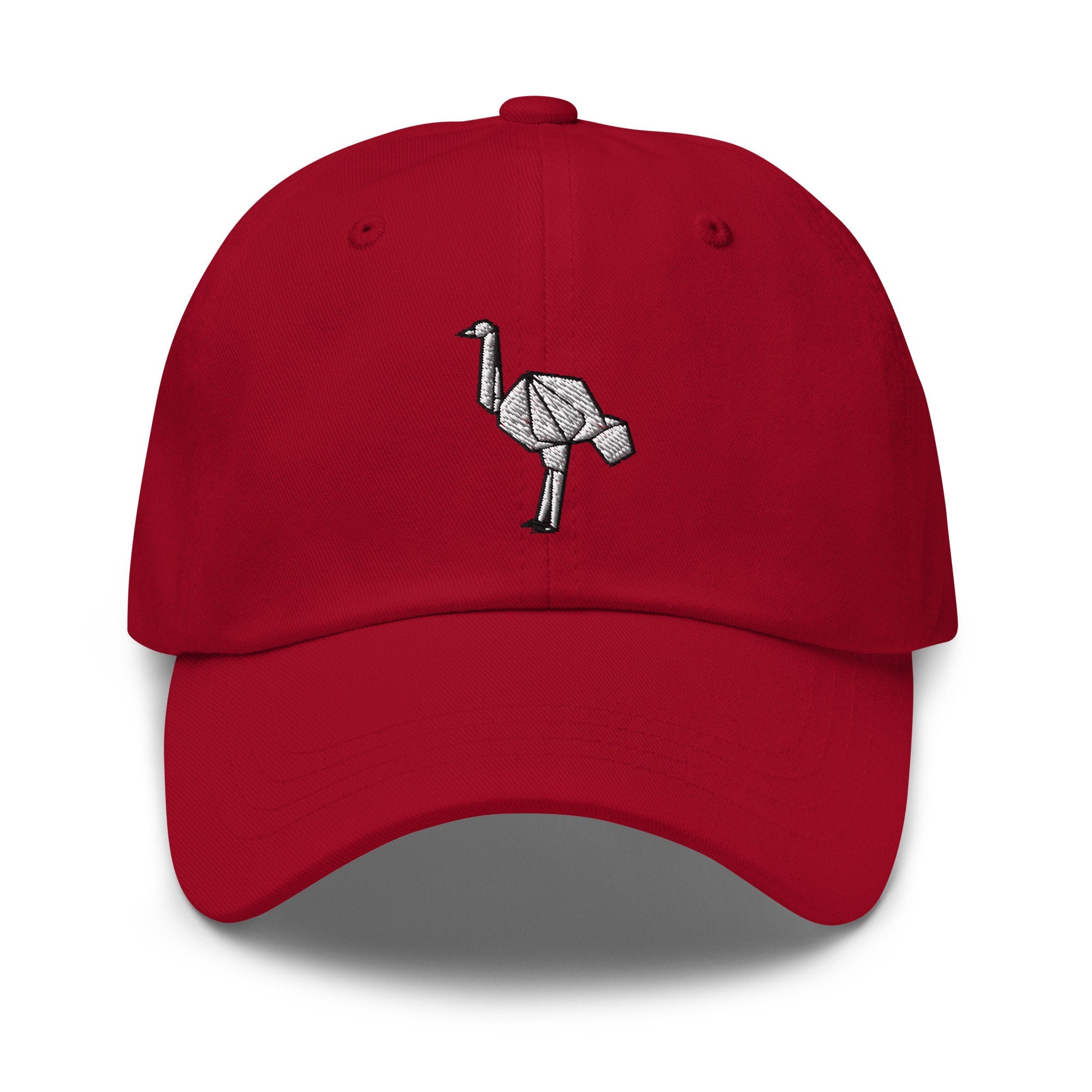 Ostrich Embroidered Dad Hat