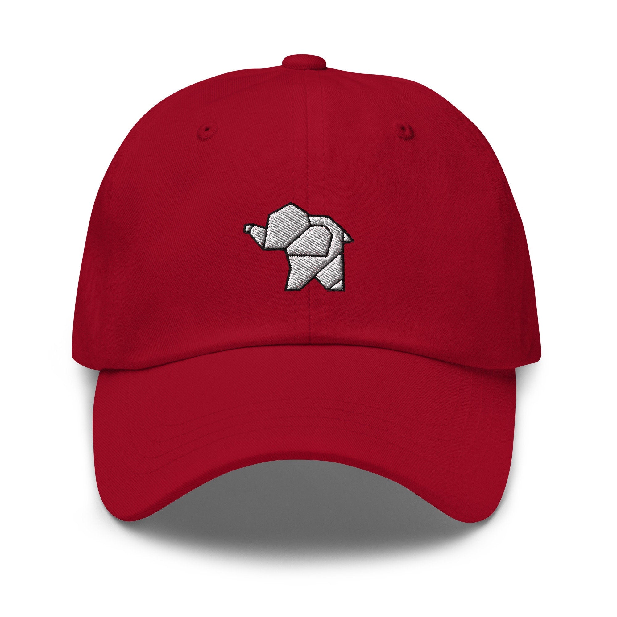 Origami Elephant Embroidered Dad Hat