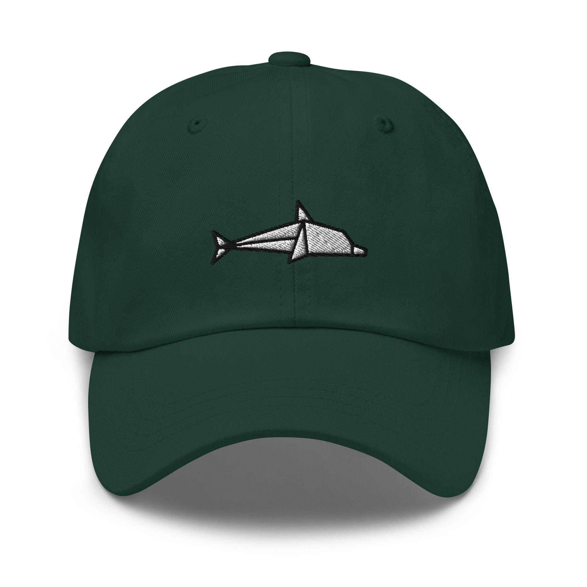 Origami Dolphin Embroidered Dad Hat