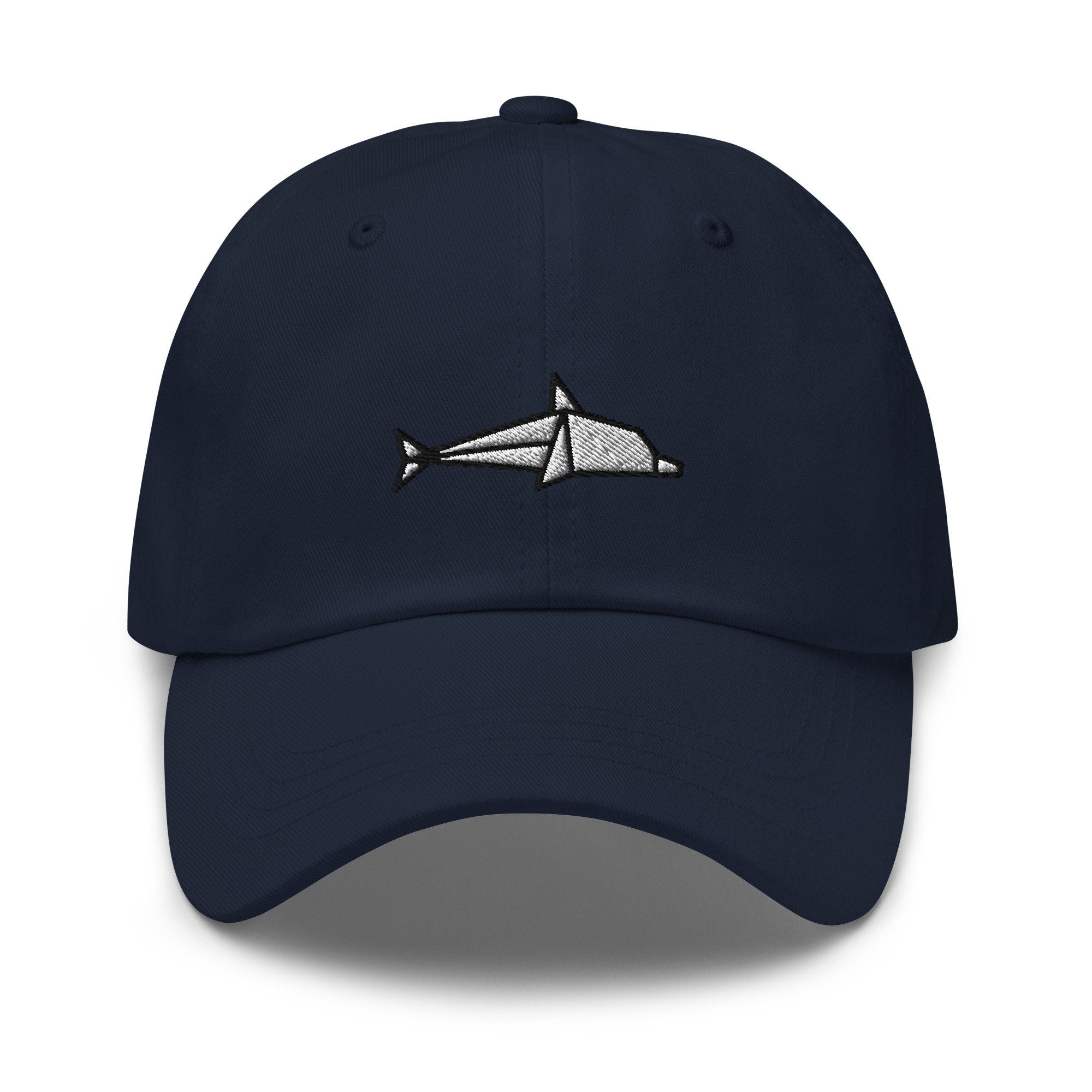 Origami Dolphin Embroidered Dad Hat