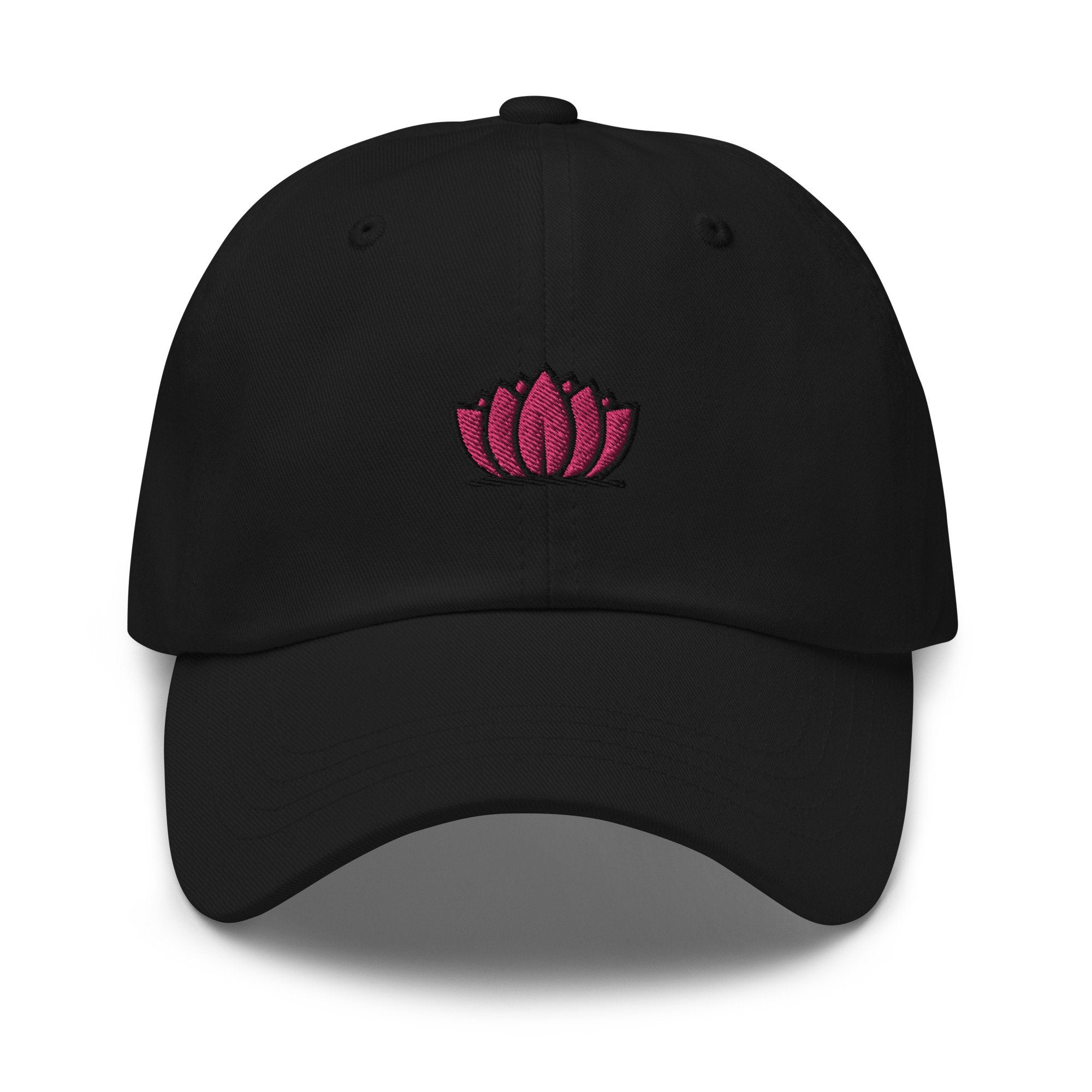 Lotus Embroidered Dad Hat