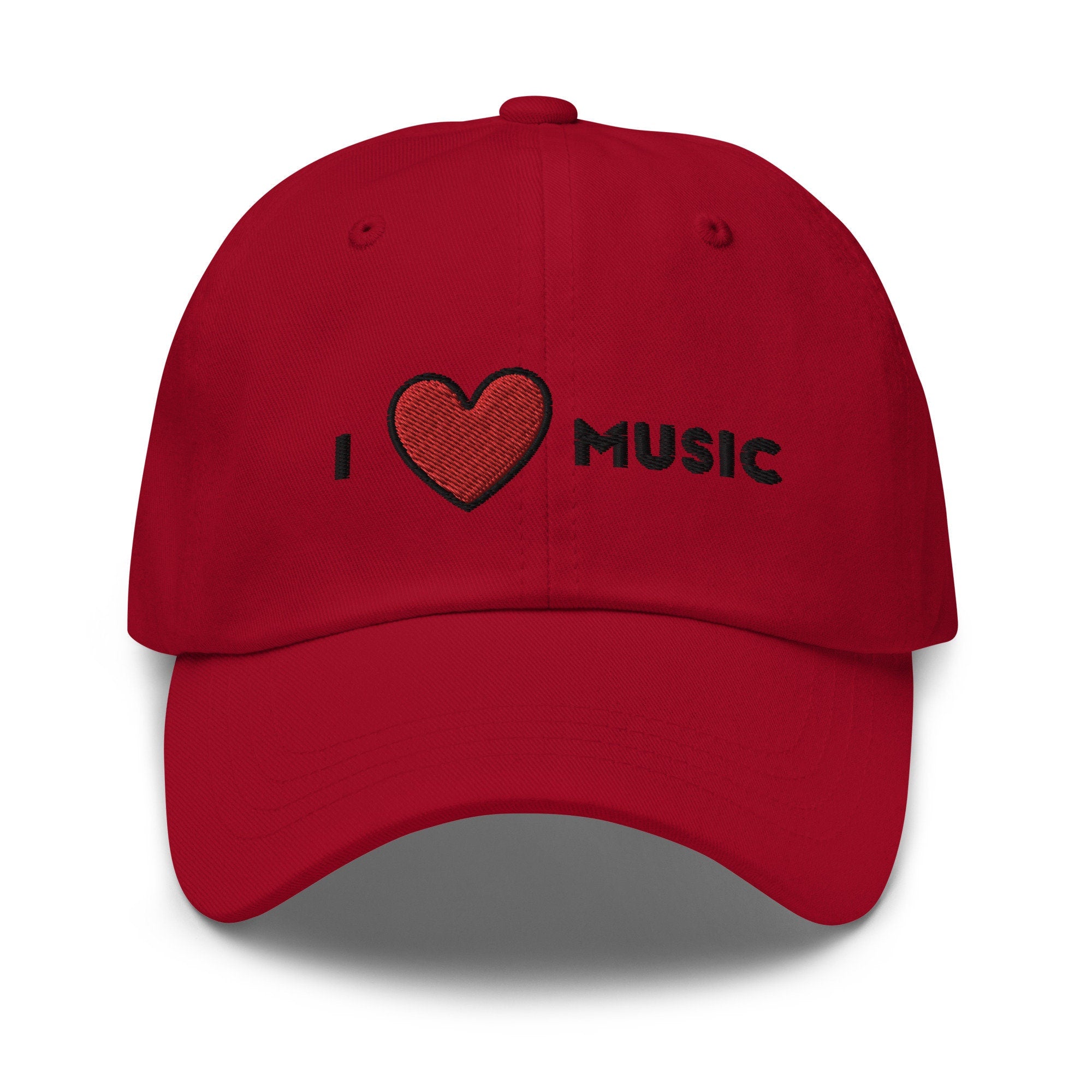 I Heart Music Embroidered Dad Hat