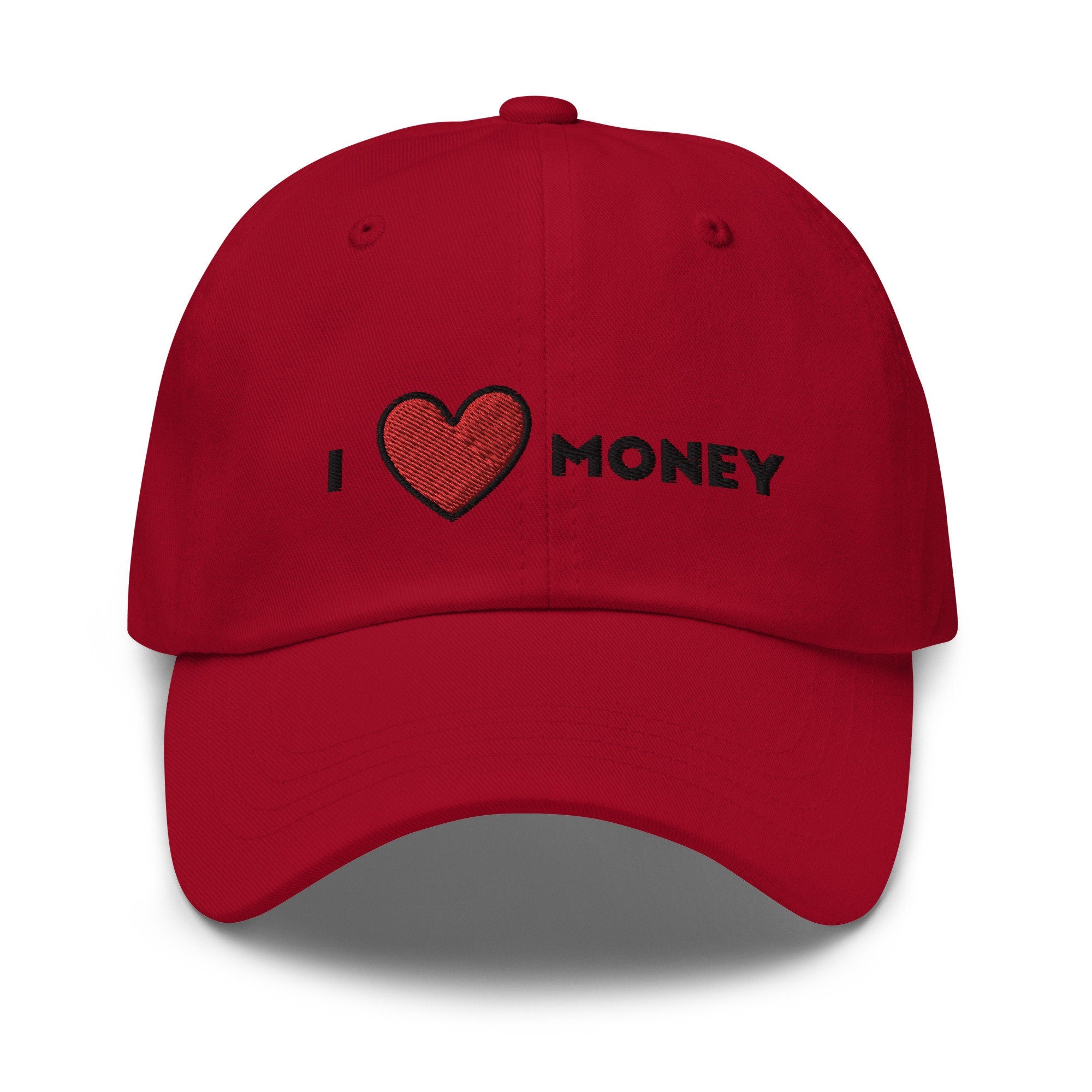 I Heart Money Embroidered Dad Hat