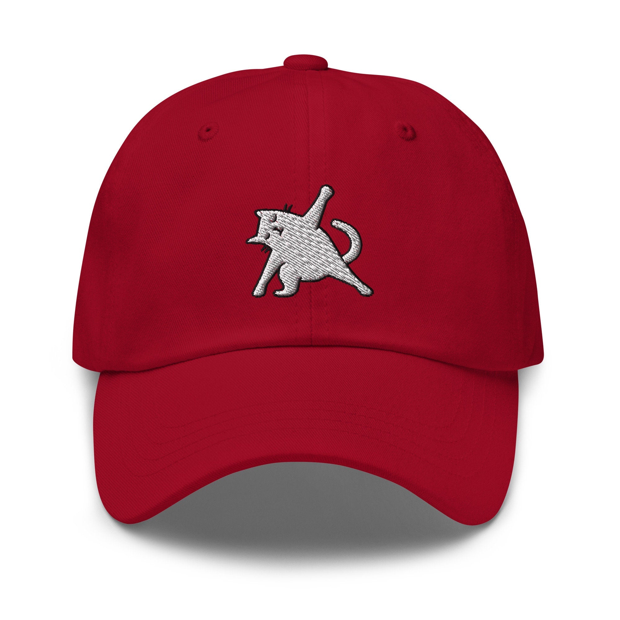 Cat Yoga Embroidered Dad Hat