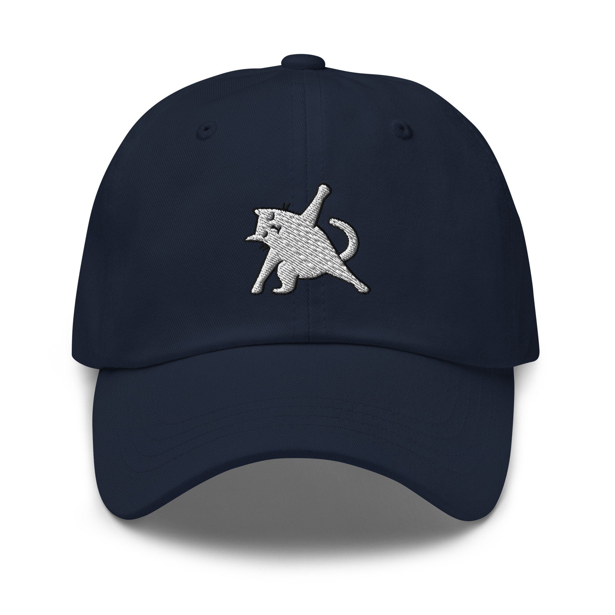 Cat Yoga Embroidered Dad Hat