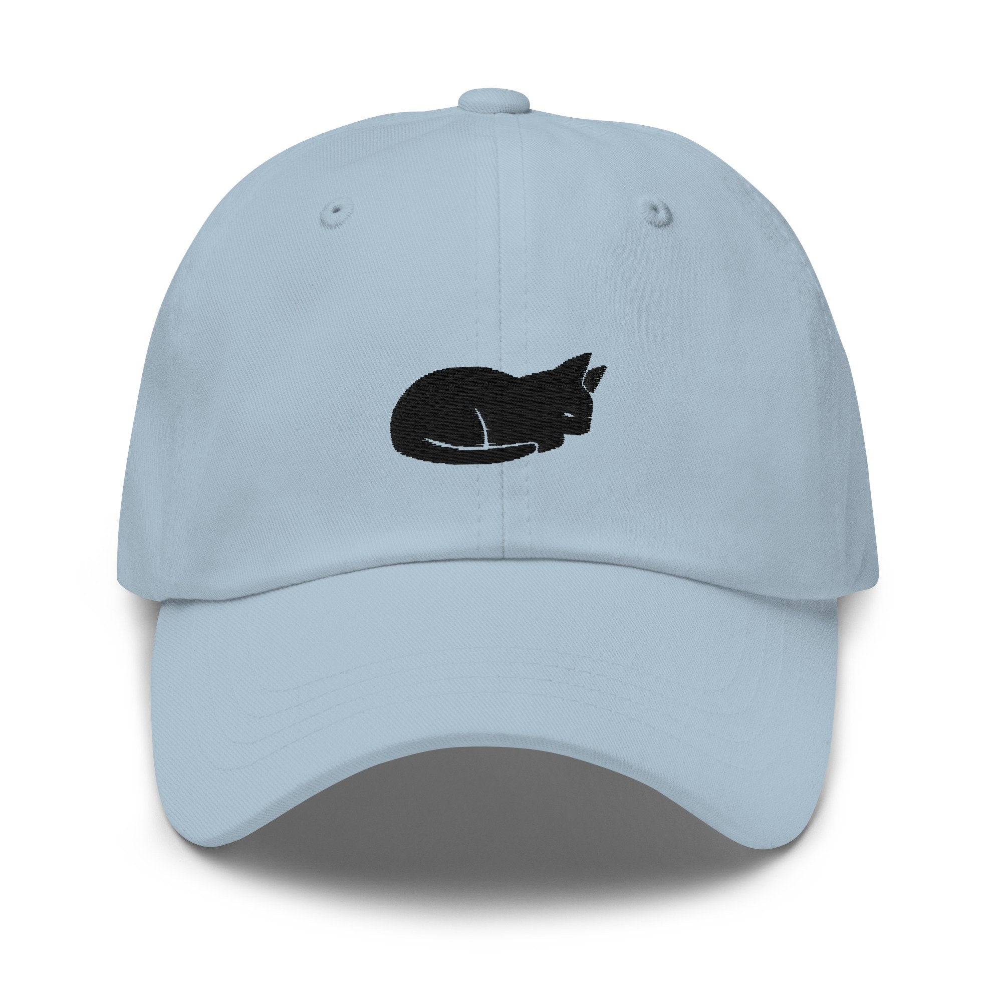Sleeping Cat Embroidered Dad Hat