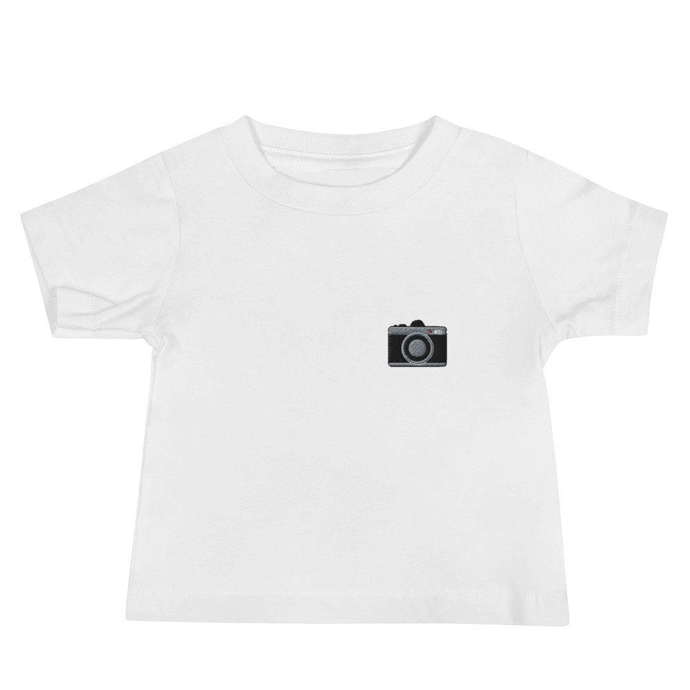 Camera Baby Jersey Short Sleeve Tee, Baby Shower T-Shirt Gift, Boys and Girls Shirt - Multiple Colors