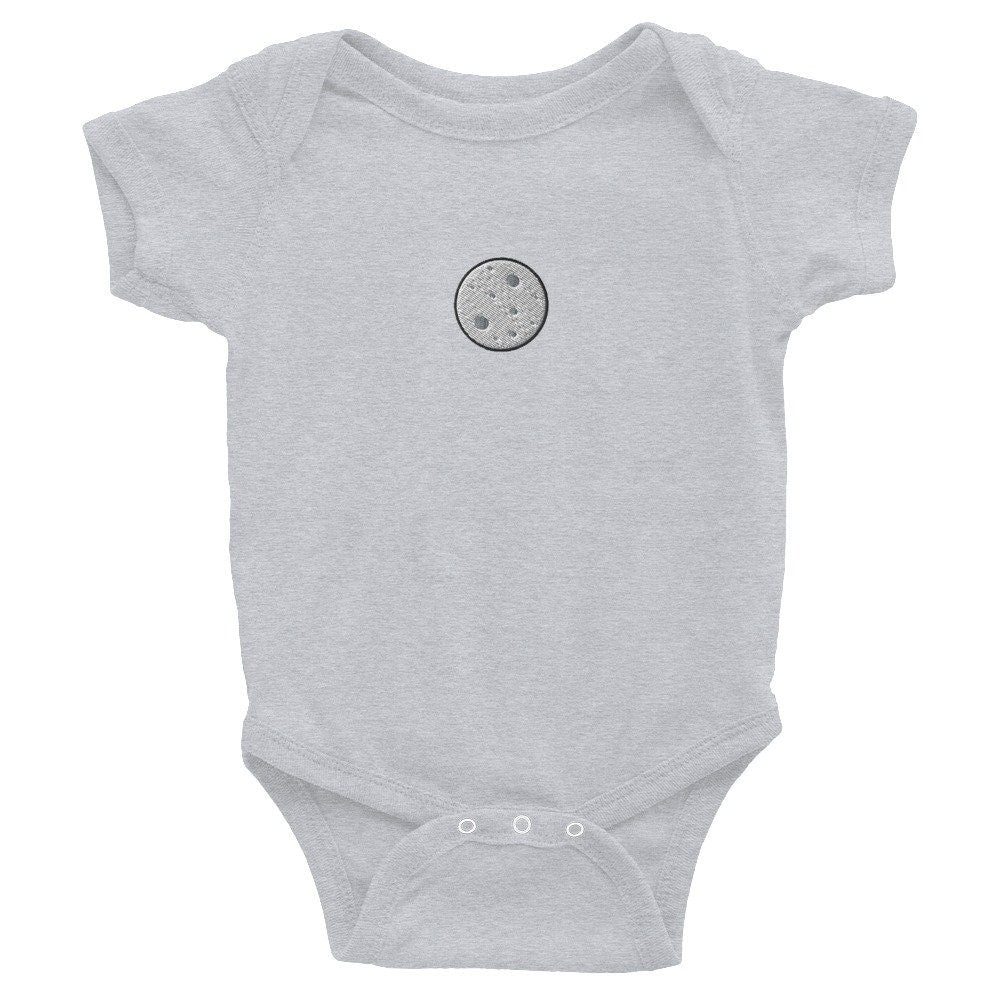 Moon Infant Bodysuit, Baby Boy or Girl Onesie, Embroidered Baby Shower Gift - Multiple Colors