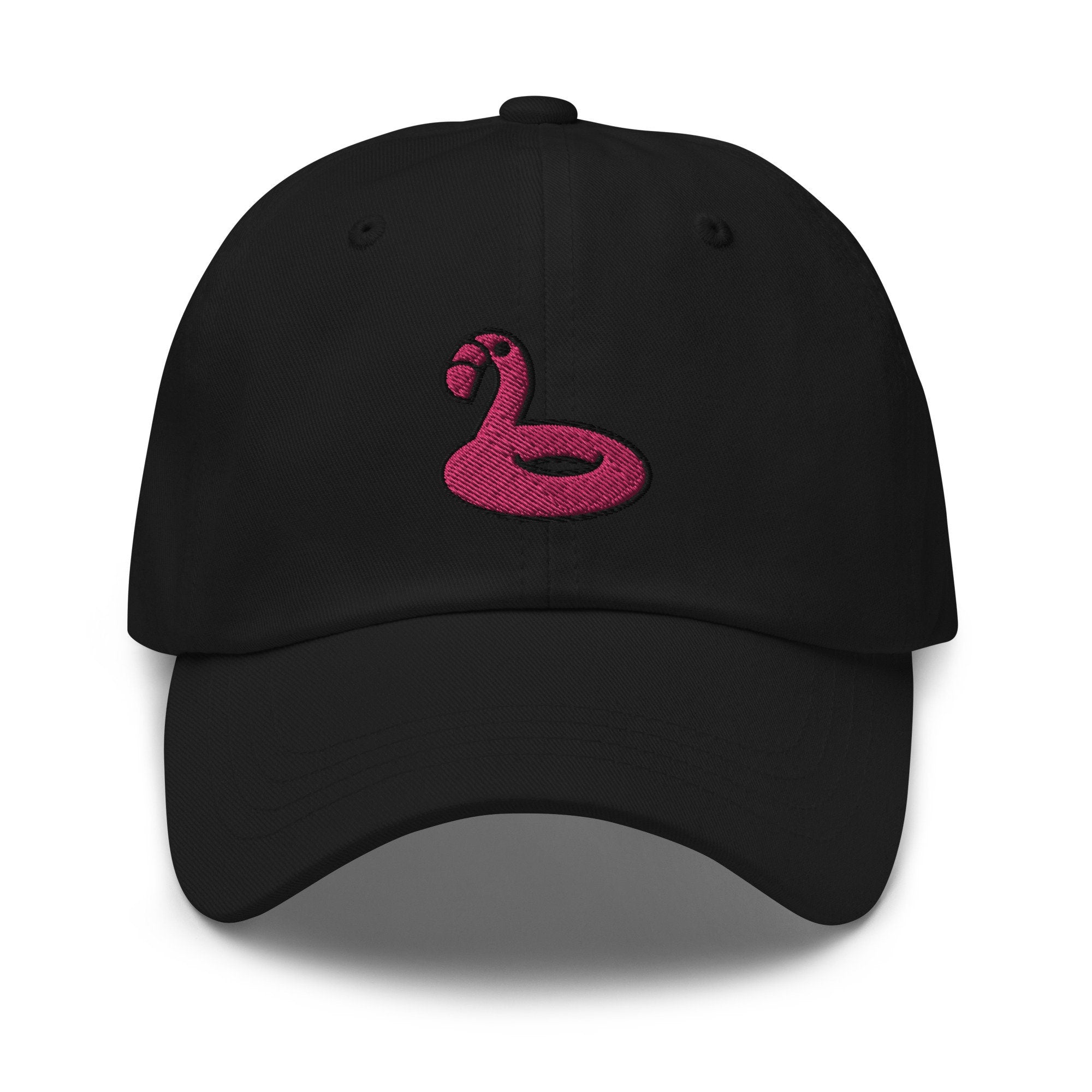 Flamingo Pool Float Embroidered Dad Hat