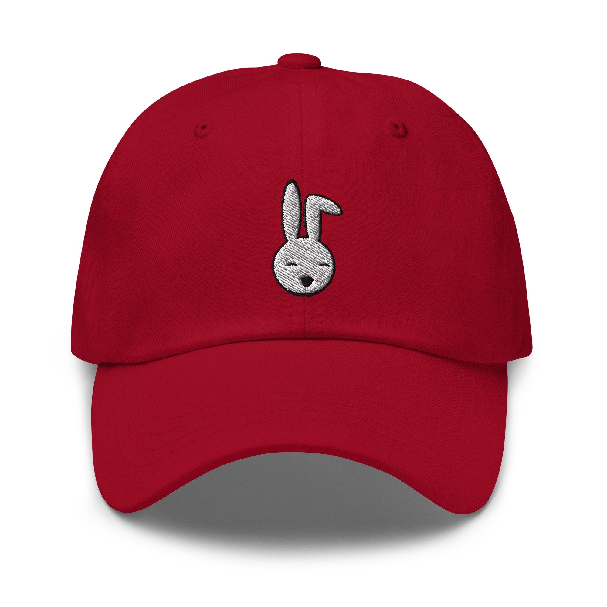 Bunny Face Embroidered Dad Hat