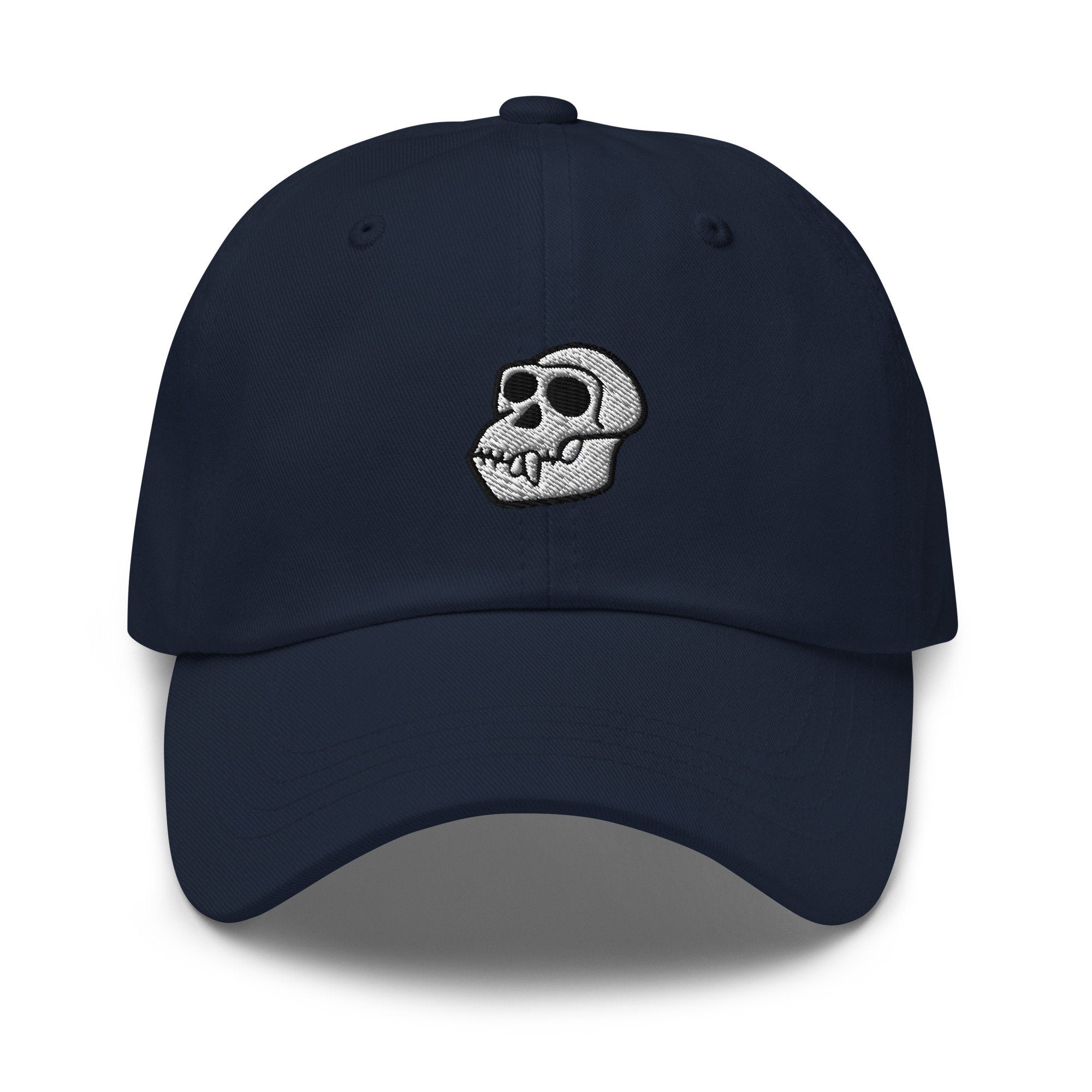 Chimp Skull Embroidered Dad Hat