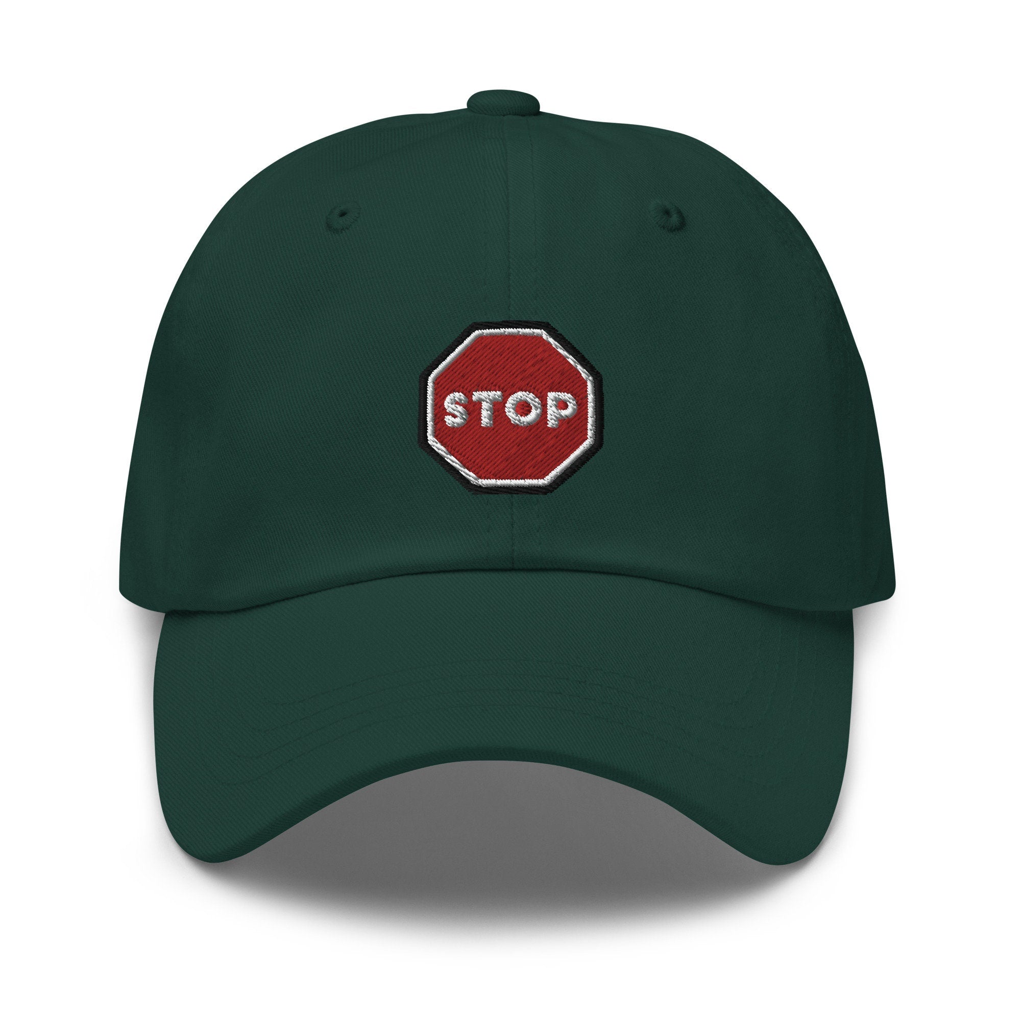 Stop Sign Embroidered Dad Hat
