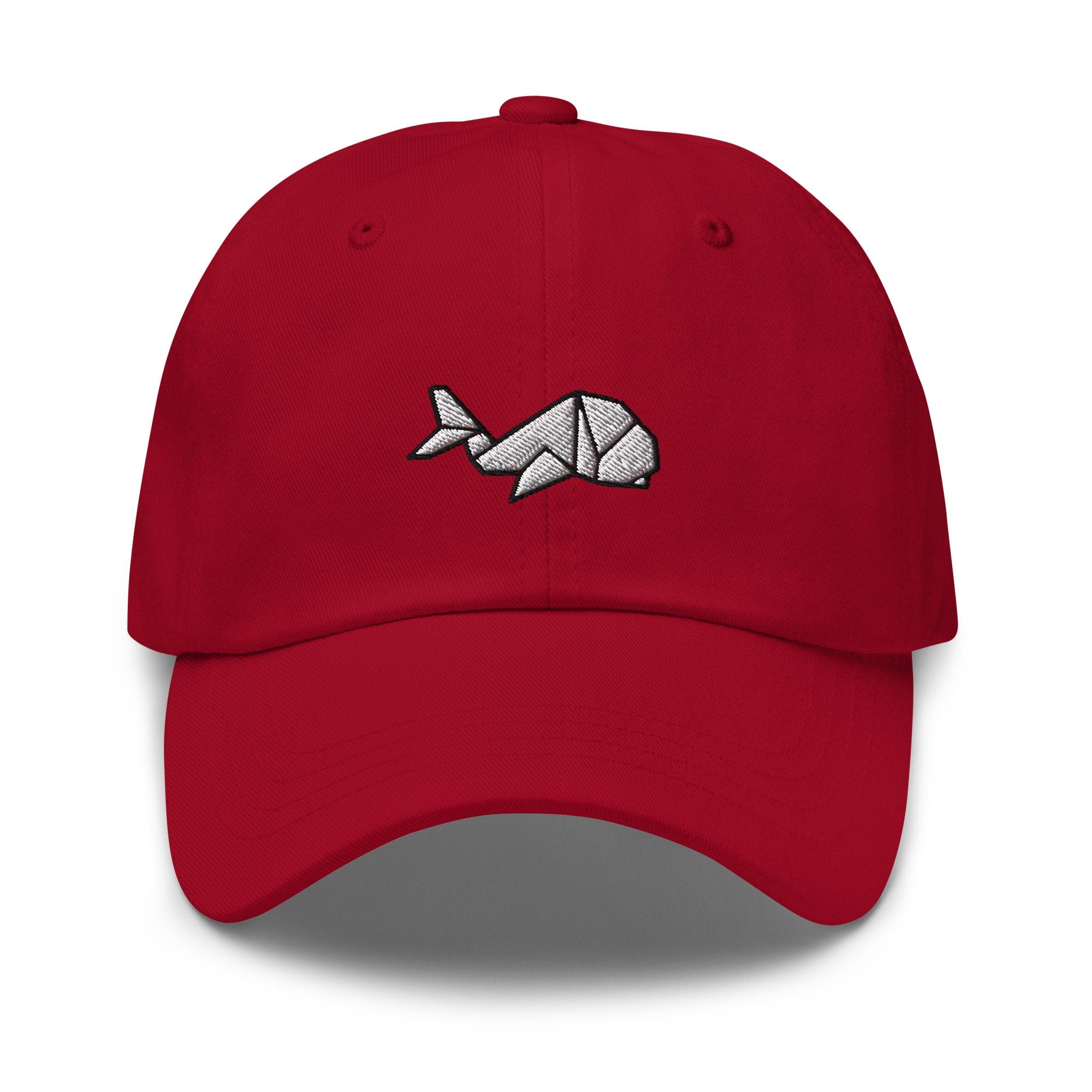 Origami Whale Embroidered Dad Hat