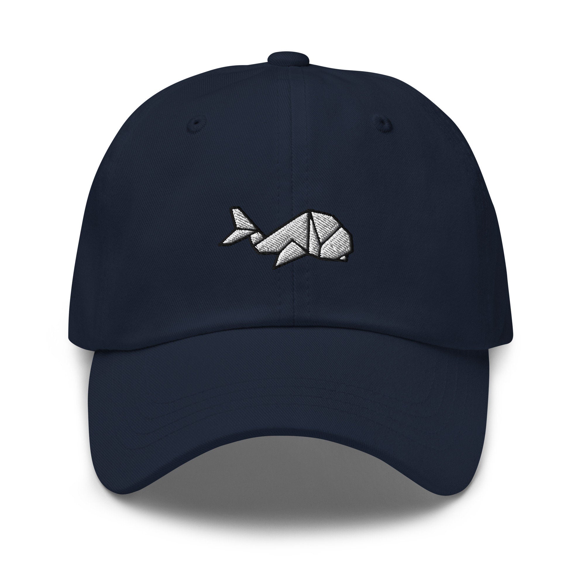 Origami Whale Embroidered Dad Hat