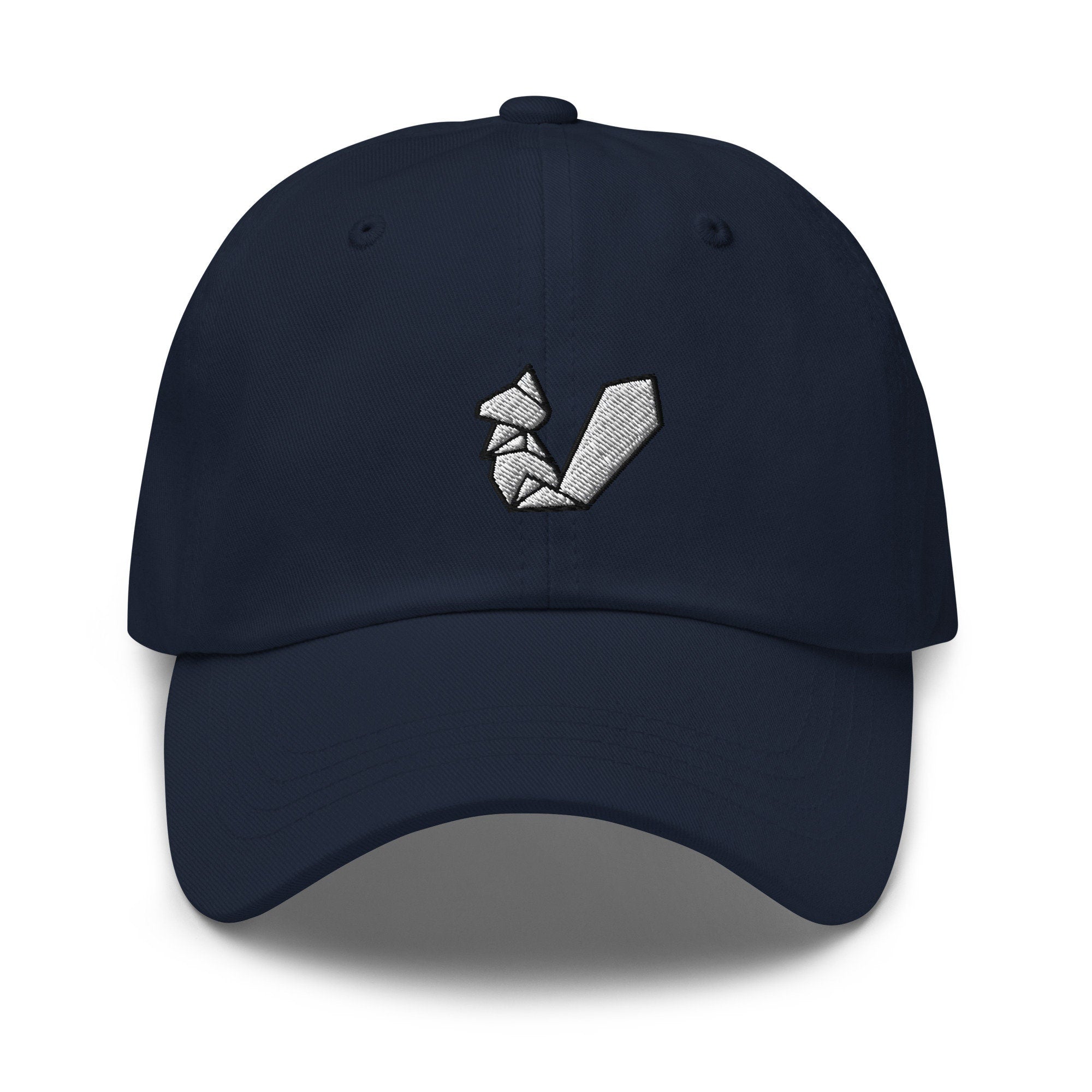 Origami Squirrel Embroidered Dad Hat