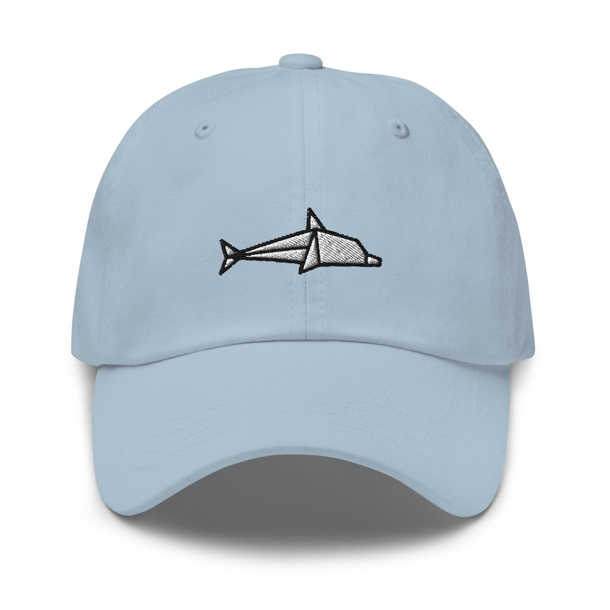 Origami Dolphin Embroidered Dad Hat