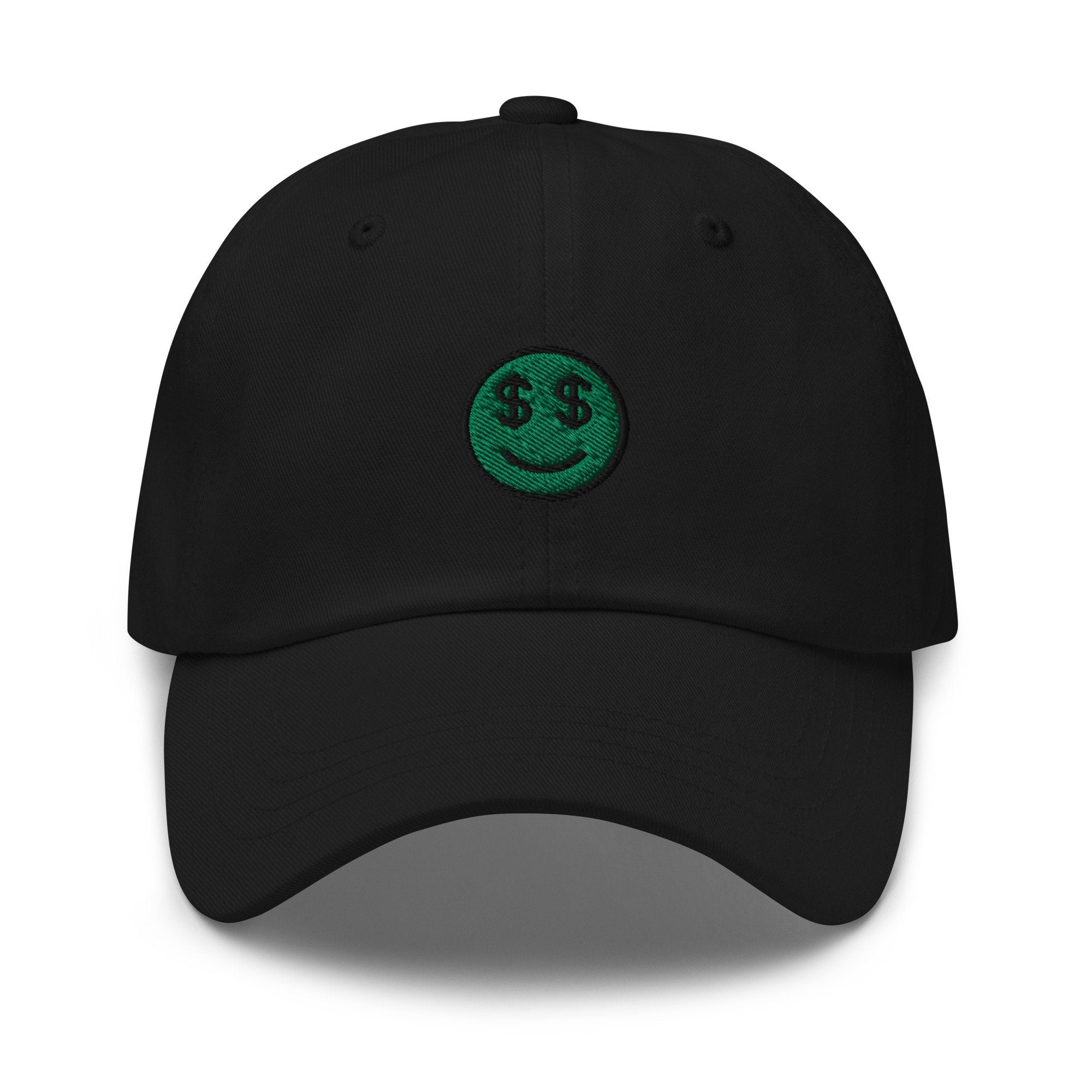 Money Eyes Emoji Embroidered Dad Hat