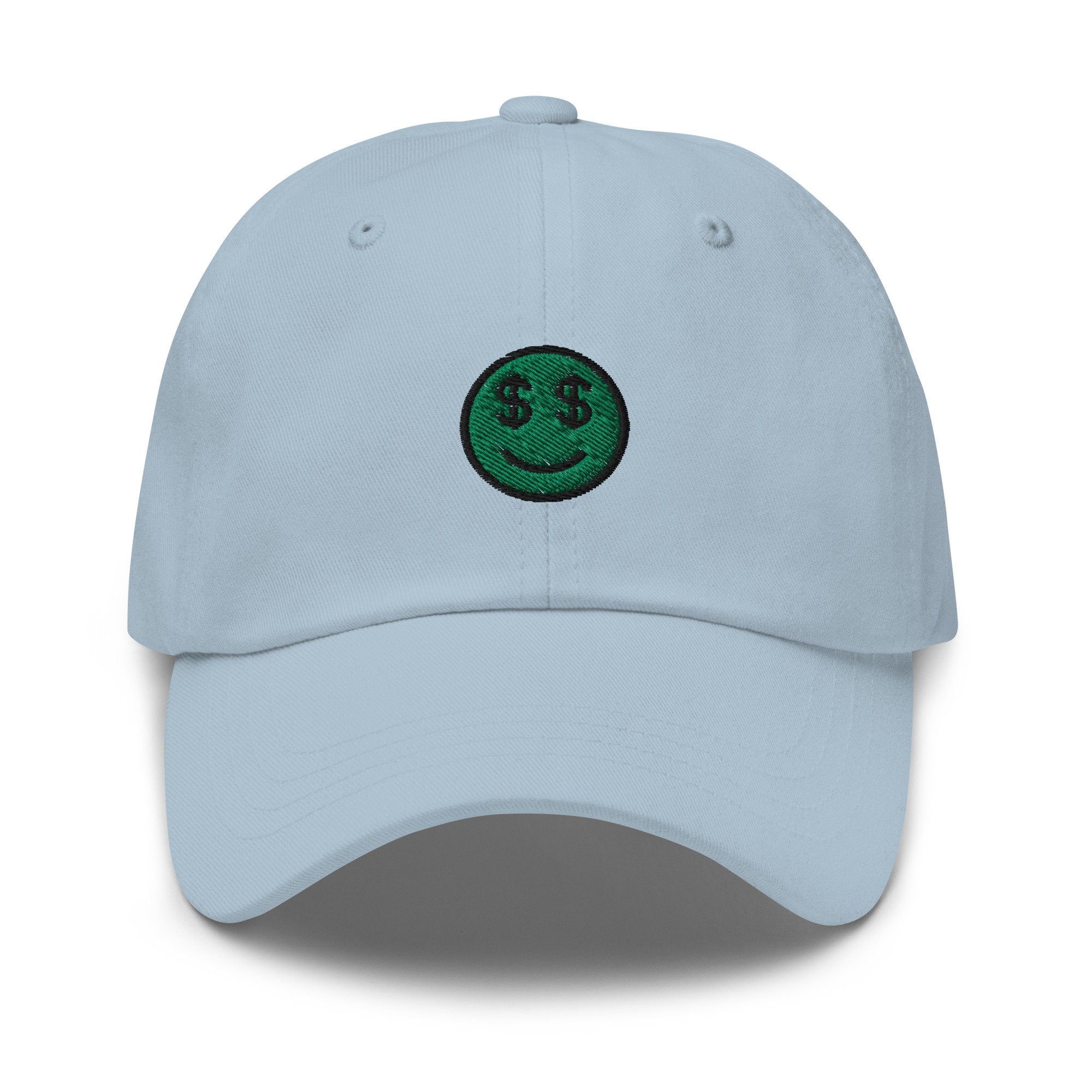 Money Eyes Emoji Embroidered Dad Hat