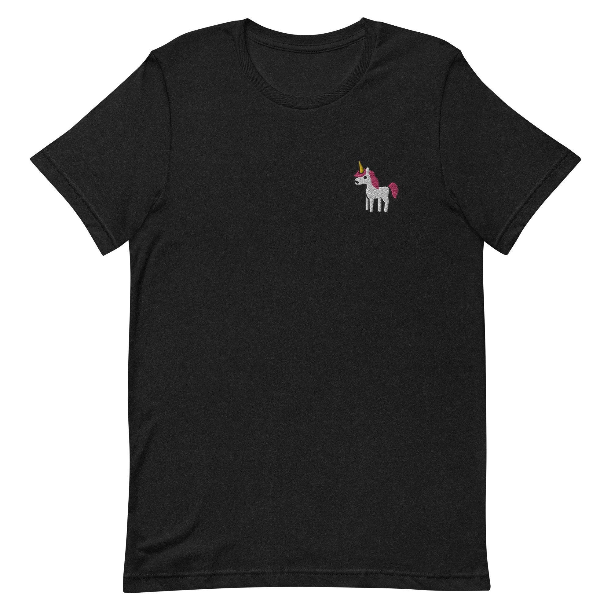 Sad Unicorn Premium Men's T-Shirt, Embroidered Men's T-Shirt Gift for Boyfriend, Men's Short Sleeve Shirt - Multiple Colors