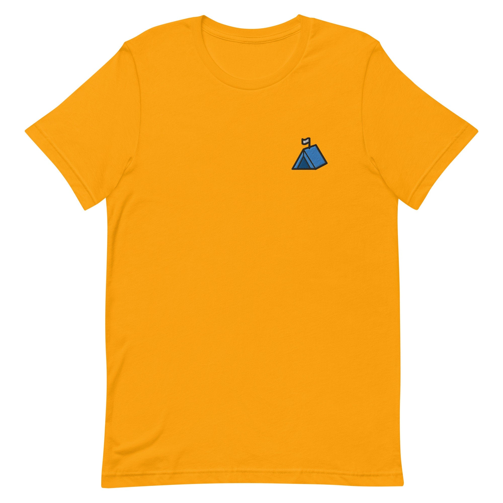 Tent Premium Men's T-Shirt, Embroidered Men's T-Shirt Gift for Boyfriend, Men's Short Sleeve Shirt - Multiple Colors