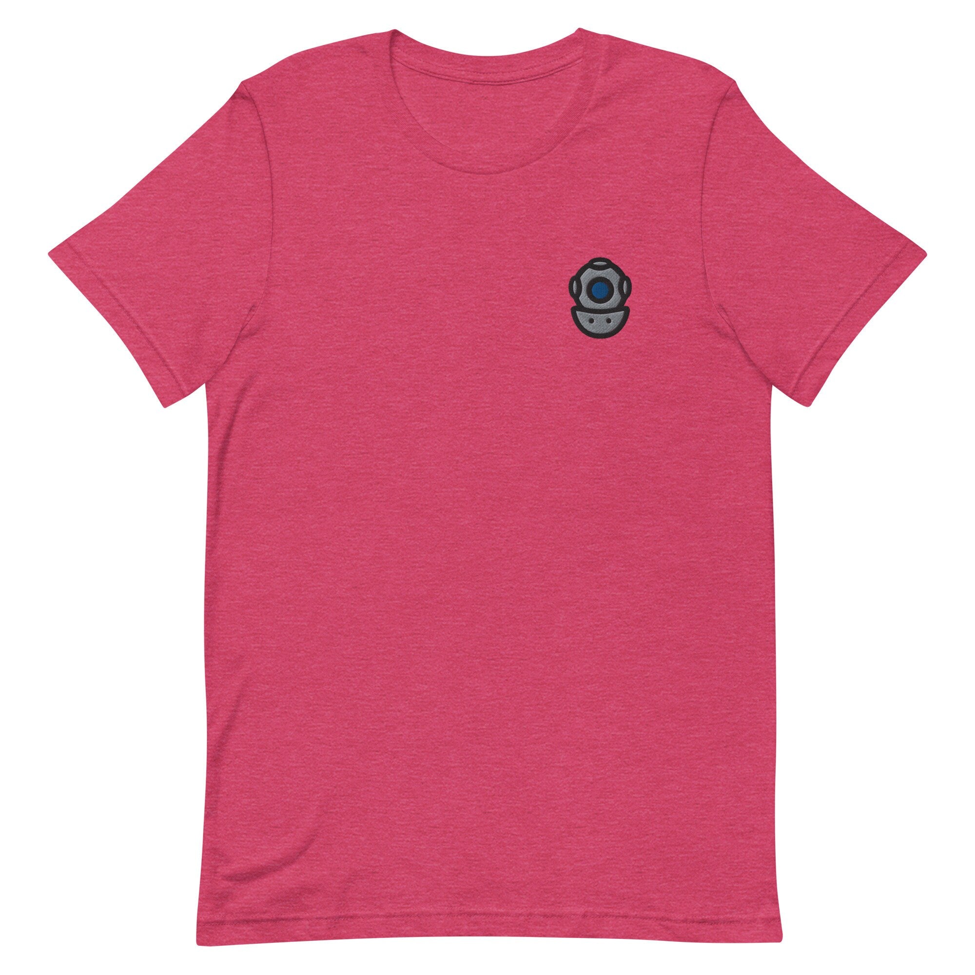 Scuba Helmet Premium Men's T-Shirt, Embroidered Men's T-Shirt Gift for Boyfriend, Men's Short Sleeve Shirt - Multiple Colors