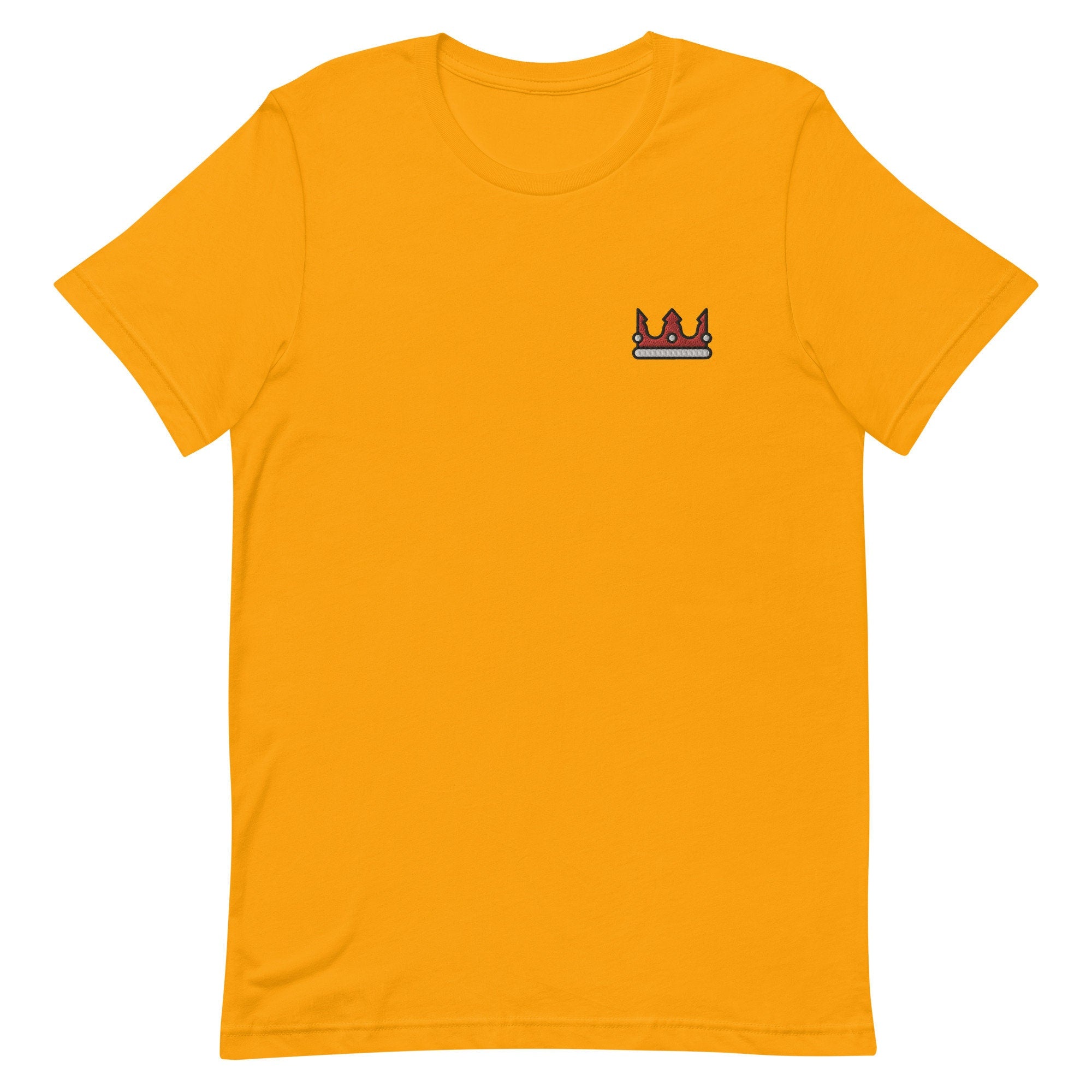 King Crown Premium Men's T-Shirt, Embroidered Men's T-Shirt Gift for Boyfriend, Men's Short Sleeve Shirt - Multiple Colors