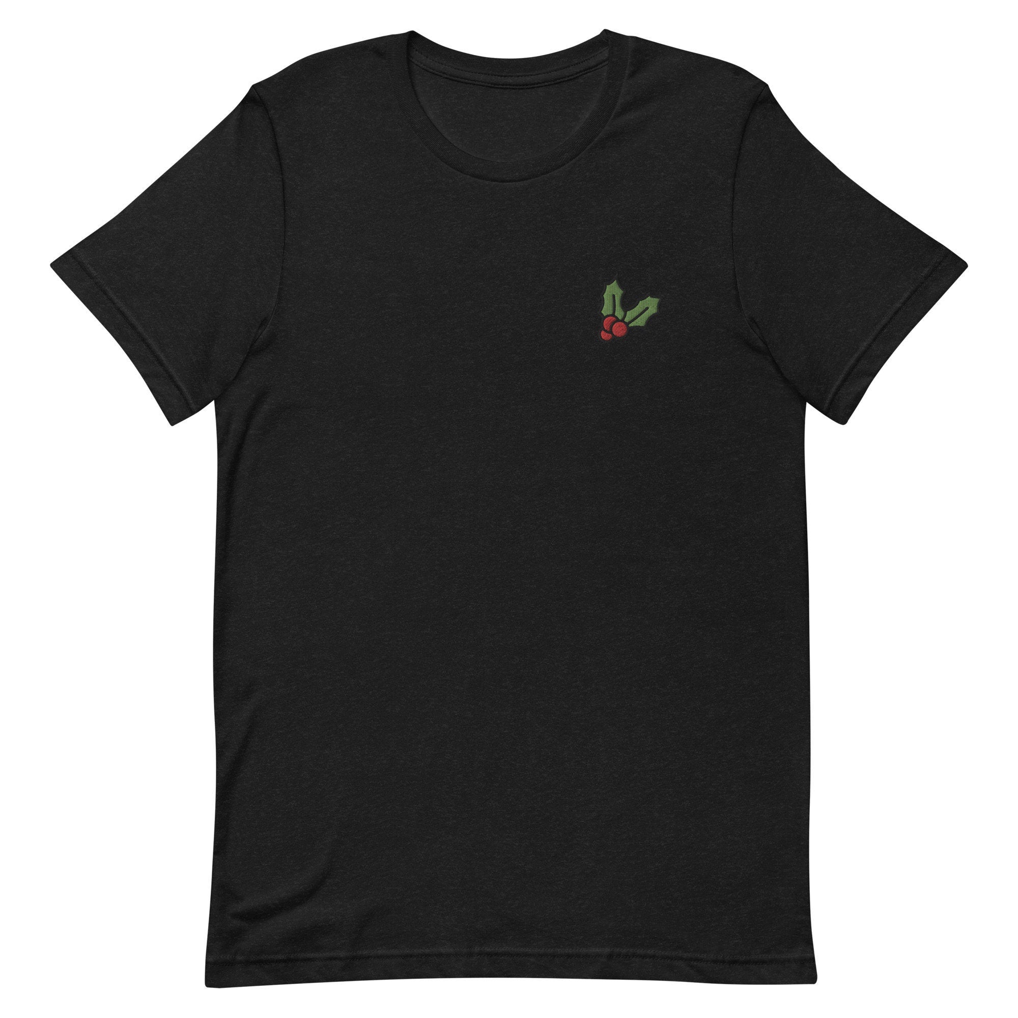 Mistletoe Premium Men's T-Shirt, Embroidered Men's T-Shirt Gift for Boyfriend, Men's Short Sleeve Shirt - Multiple Colors