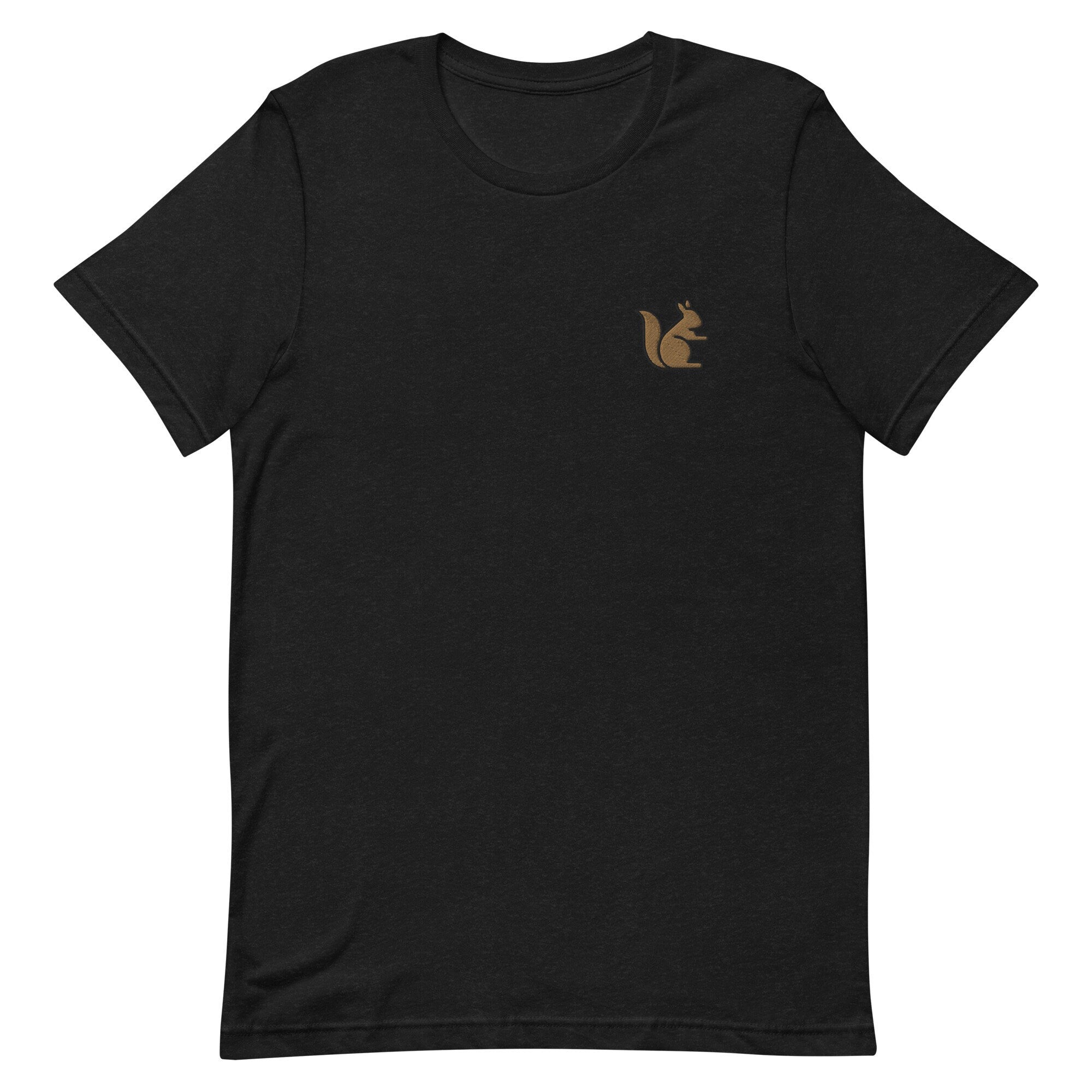 Squirrel Premium Men's T-Shirt, Cute Embroidered Men's T-Shirt Gift for Boyfriend, Men's Short Sleeve Shirt - Multiple Colors