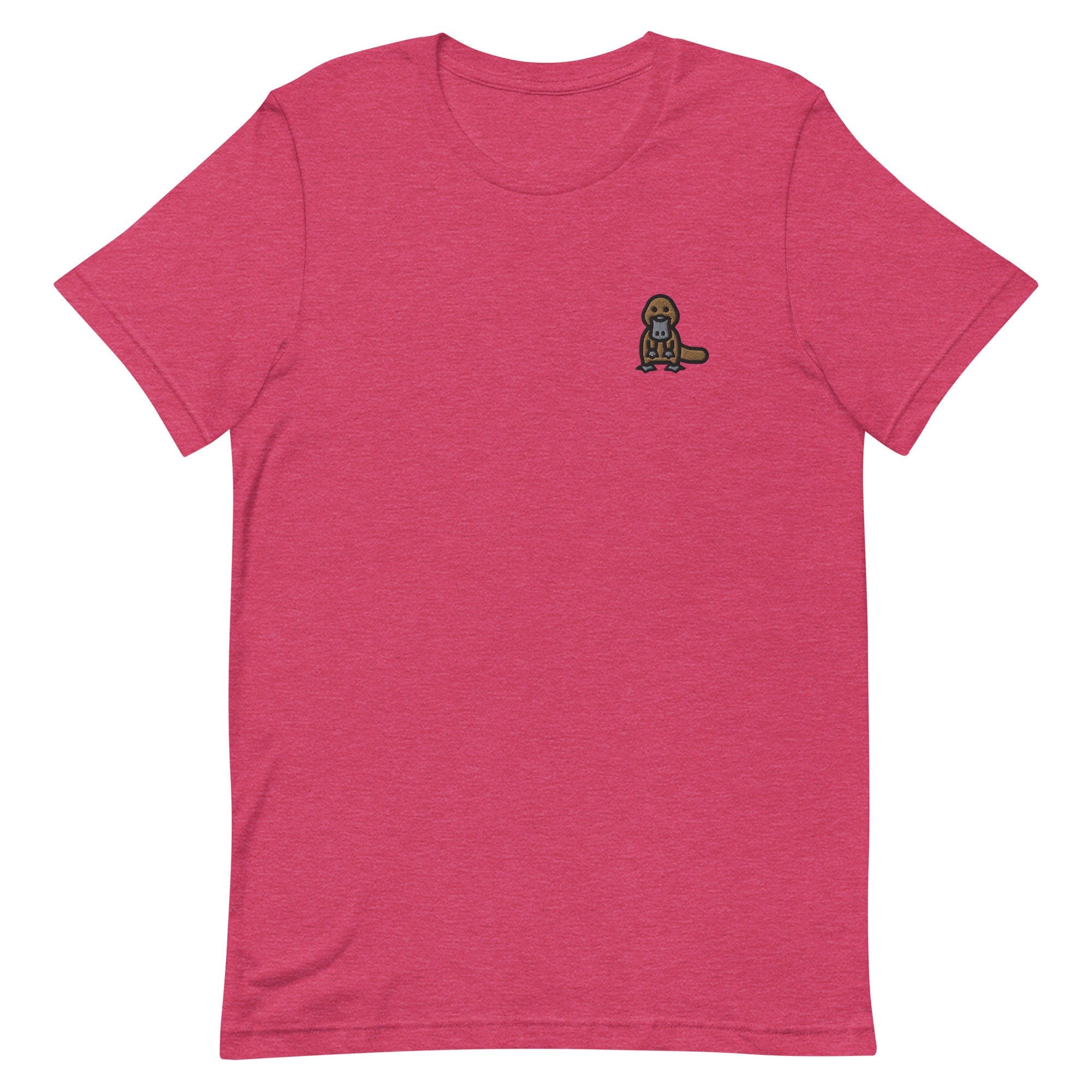 Platypus Premium Men's T-Shirt, Embroidered Men's T-Shirt Gift for Boyfriend, Men's Short Sleeve Shirt - Multiple Colors