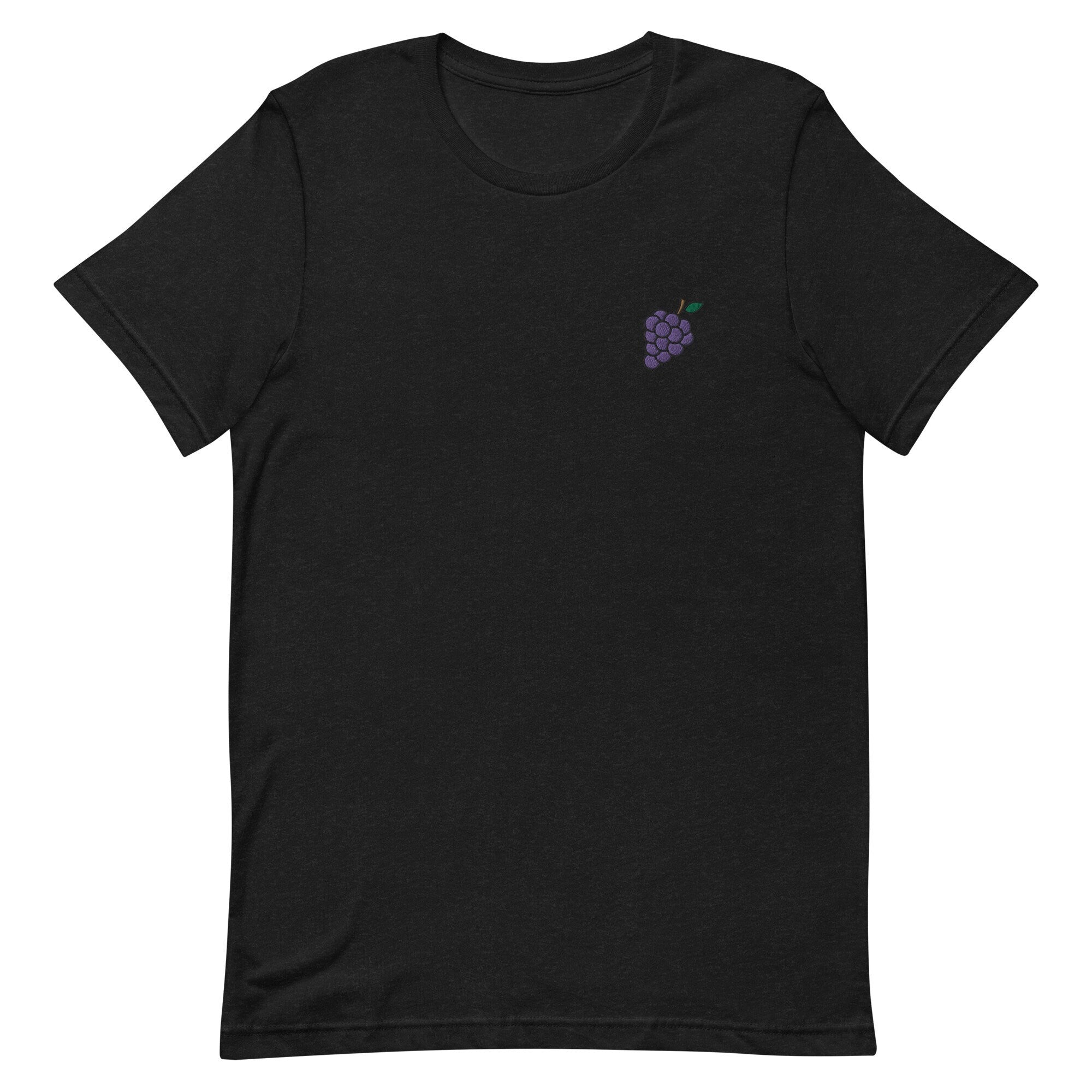 Grapes Premium Men's T-Shirt, Bunch of Grapes Embroidered Men's T-Shirt Gift for Boyfriend, Men's Short Sleeve Shirt - Multiple Colors