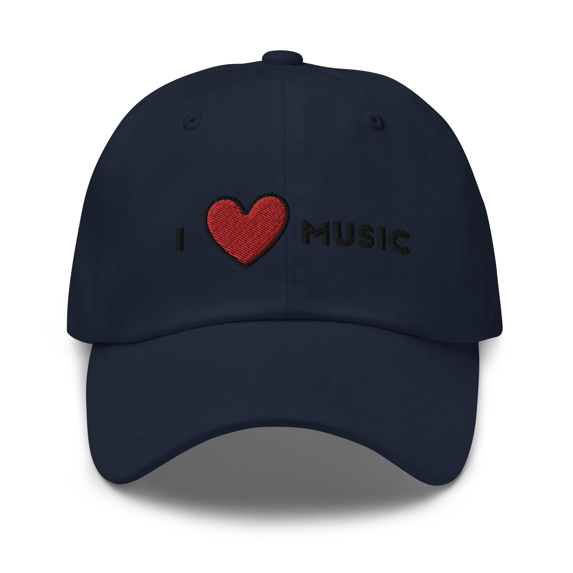 I Heart Music Embroidered Dad Hat