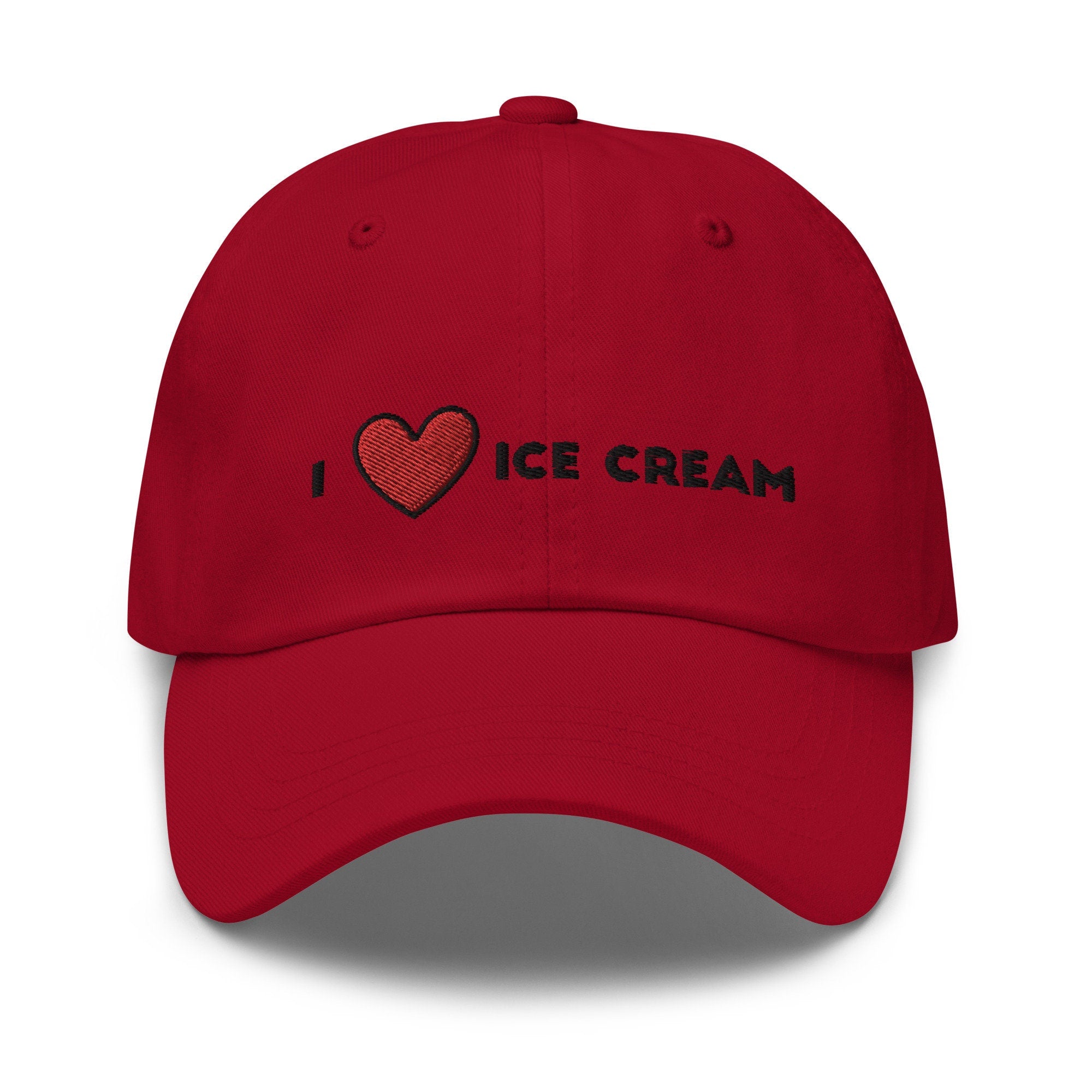 I Love Ice Cream Embroidered Dad Hat