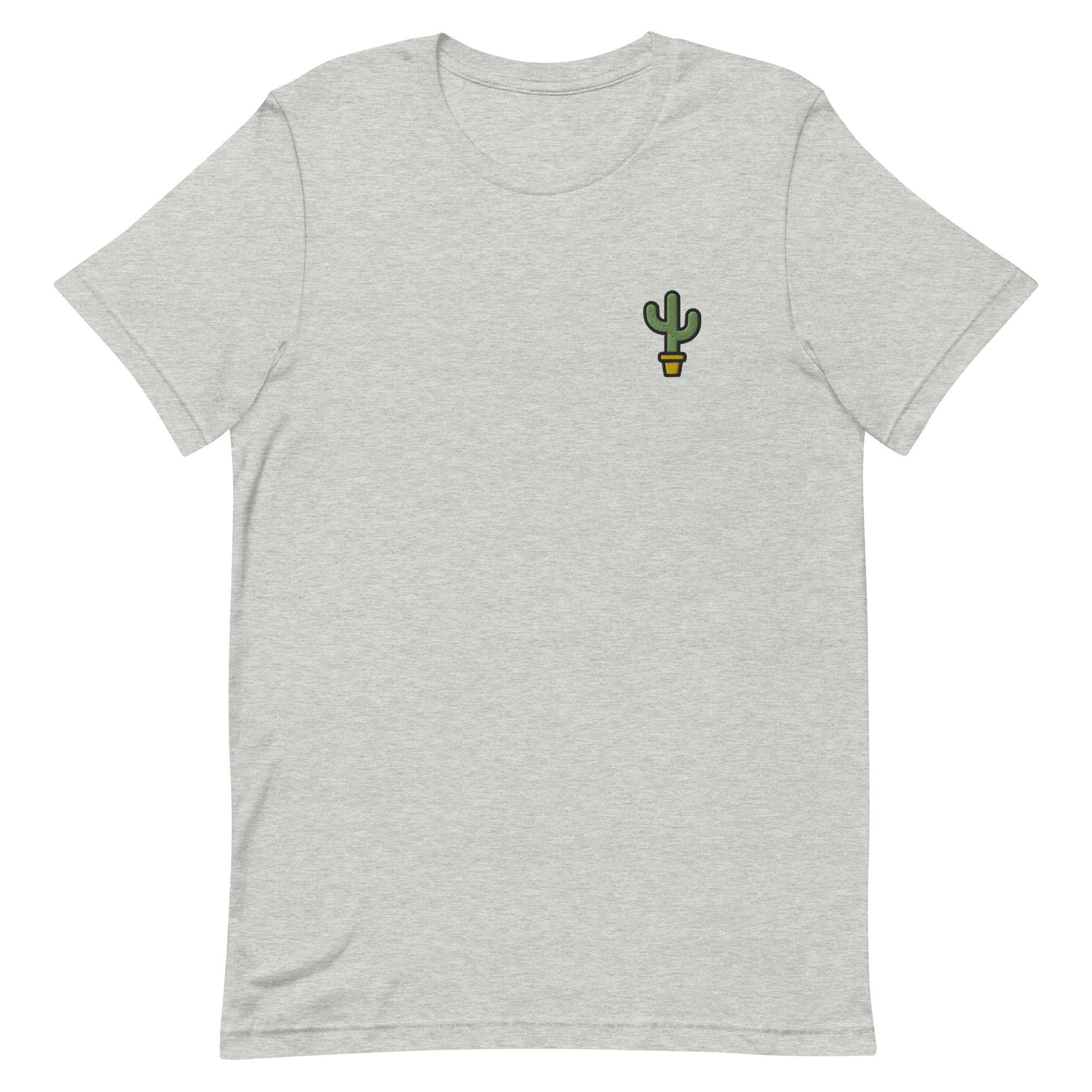 Cactus Lover Premium Men's T-Shirt, Embroidered Men's T-Shirt Gift for Boyfriend, Men's Short Sleeve Shirt - Multiple Colors