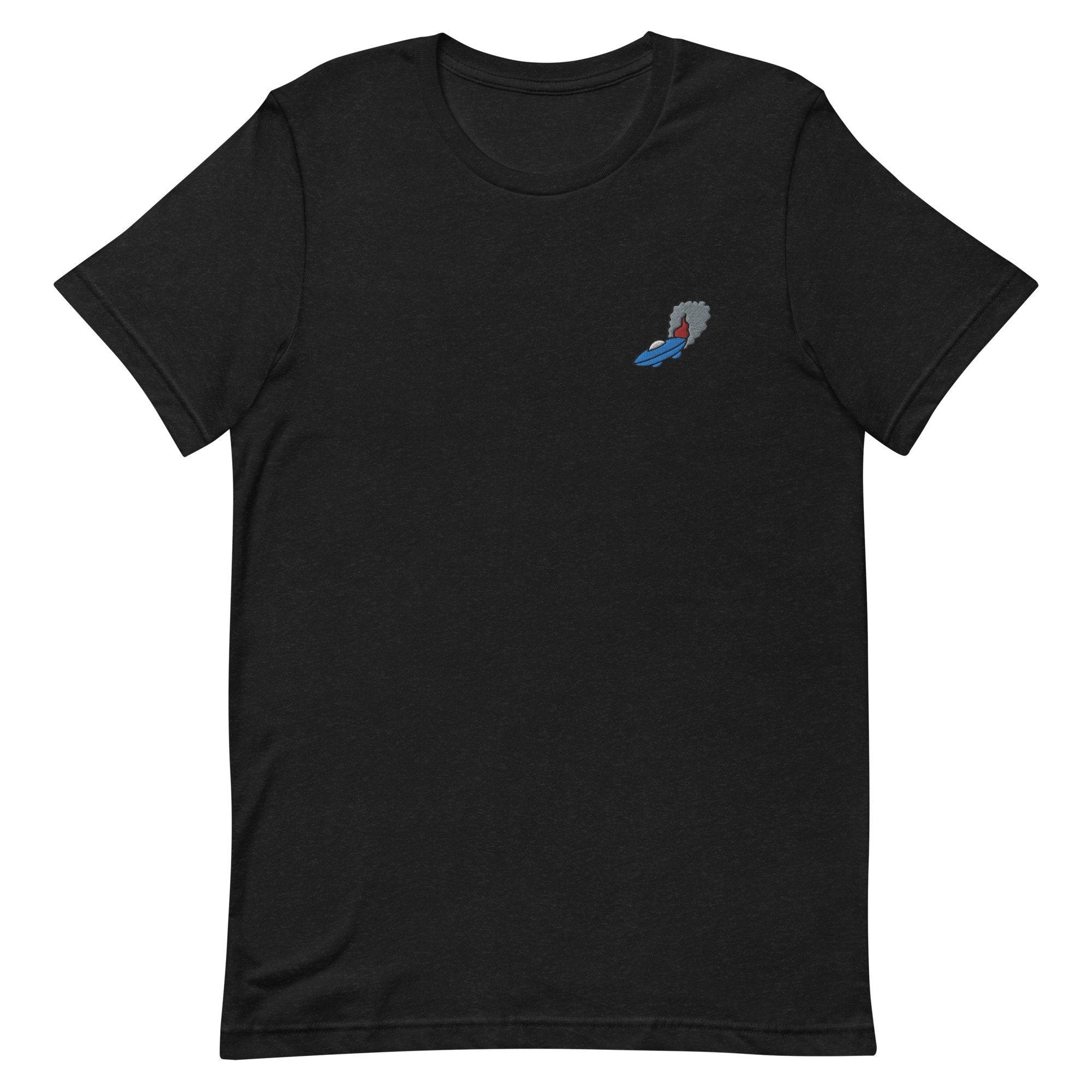 UFO Crash Premium Men's T-Shirt, Embroidered Men's T-Shirt Gift for Boyfriend, Men's Short Sleeve Shirt - Multiple Colors