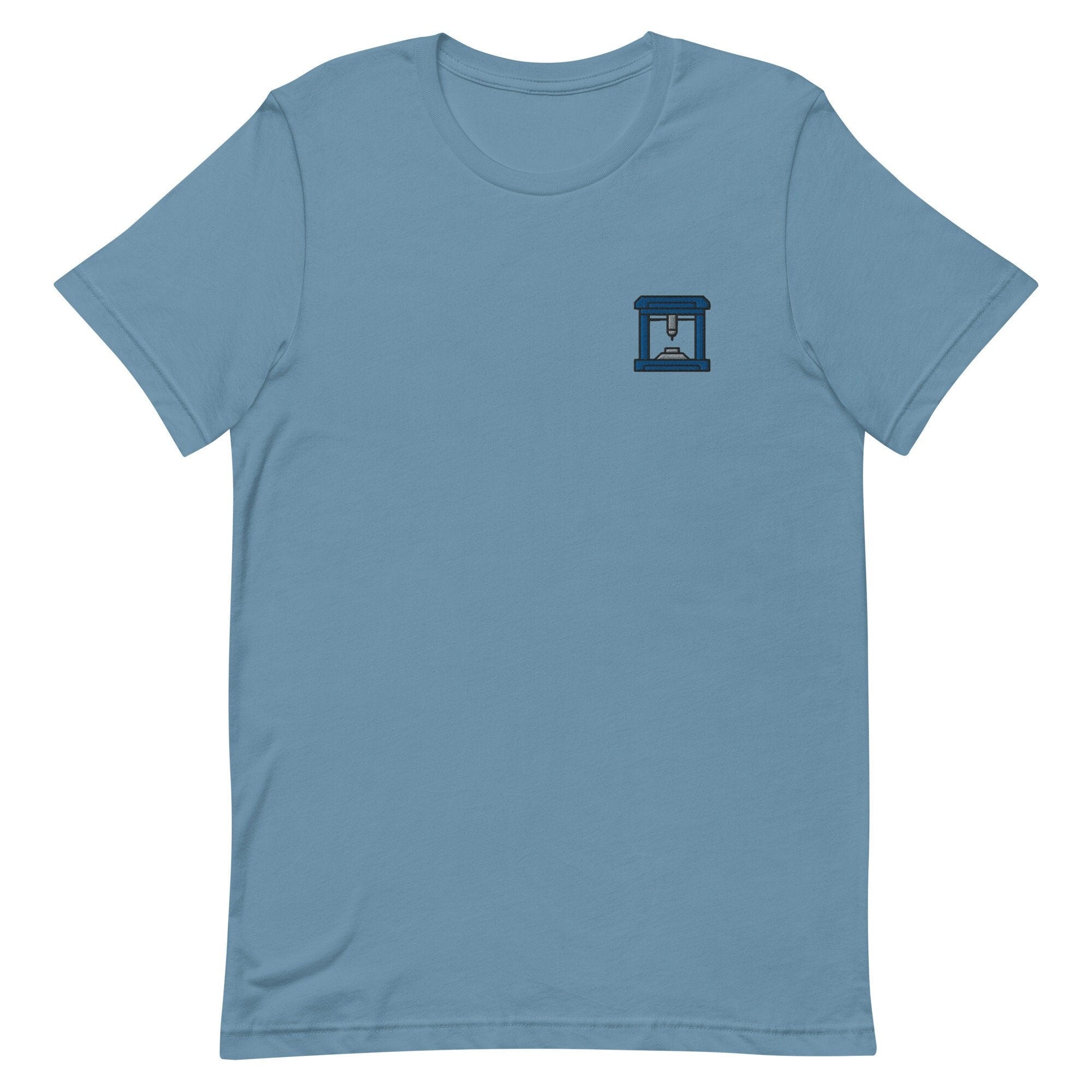 3D Printer Premium Men's T-Shirt, Embroidered Men's T-Shirt Gift for Boyfriend, Men's Short Sleeve Shirt - Multiple Colors