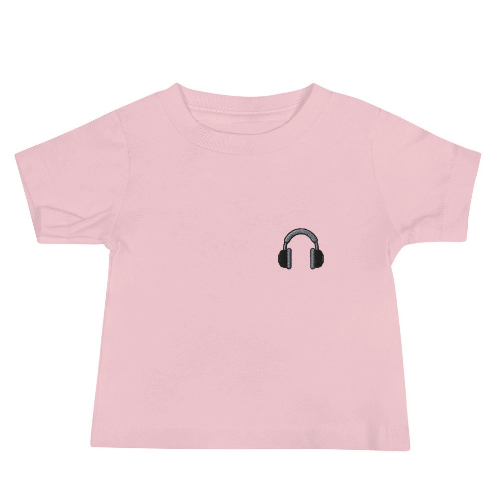 Headphones Baby Jersey Short Sleeve Tee, Baby Shower T-Shirt Gift, Boys and Girls Shirt - Multiple Colors