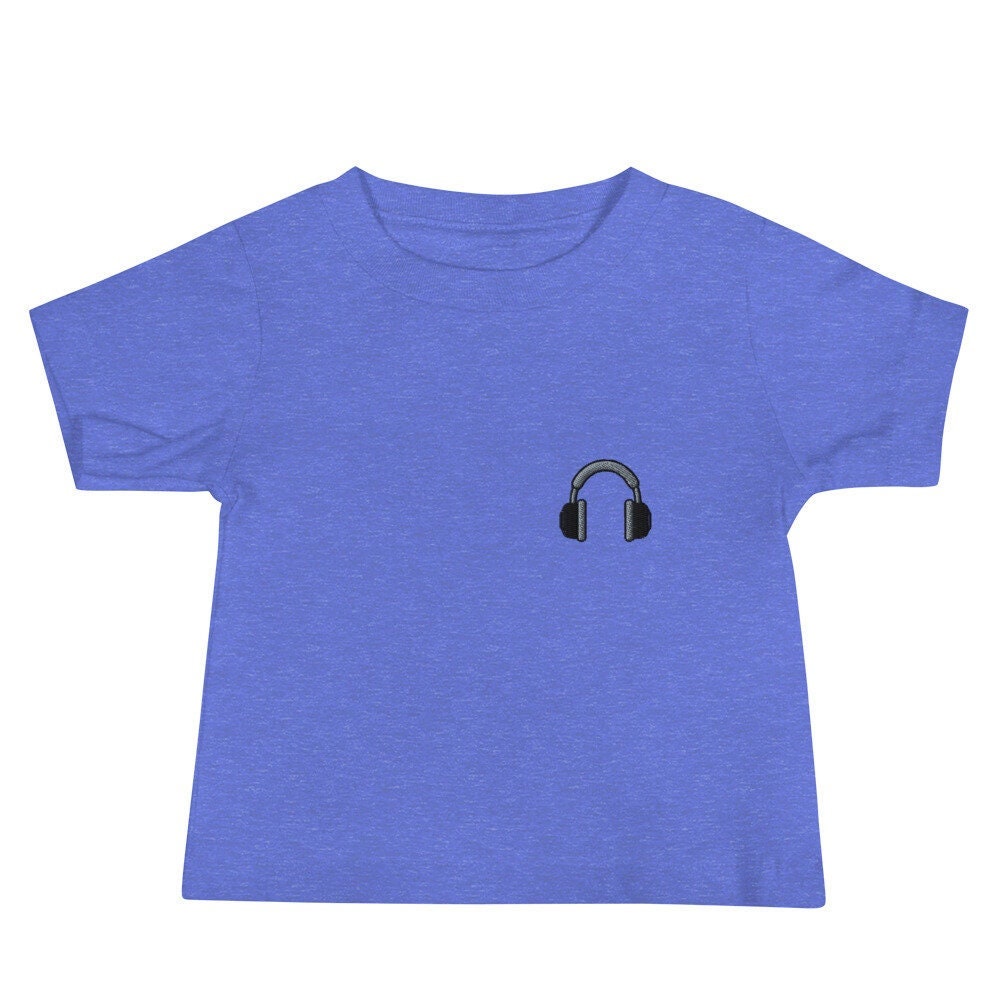 Headphones Baby Jersey Short Sleeve Tee, Baby Shower T-Shirt Gift, Boys and Girls Shirt - Multiple Colors