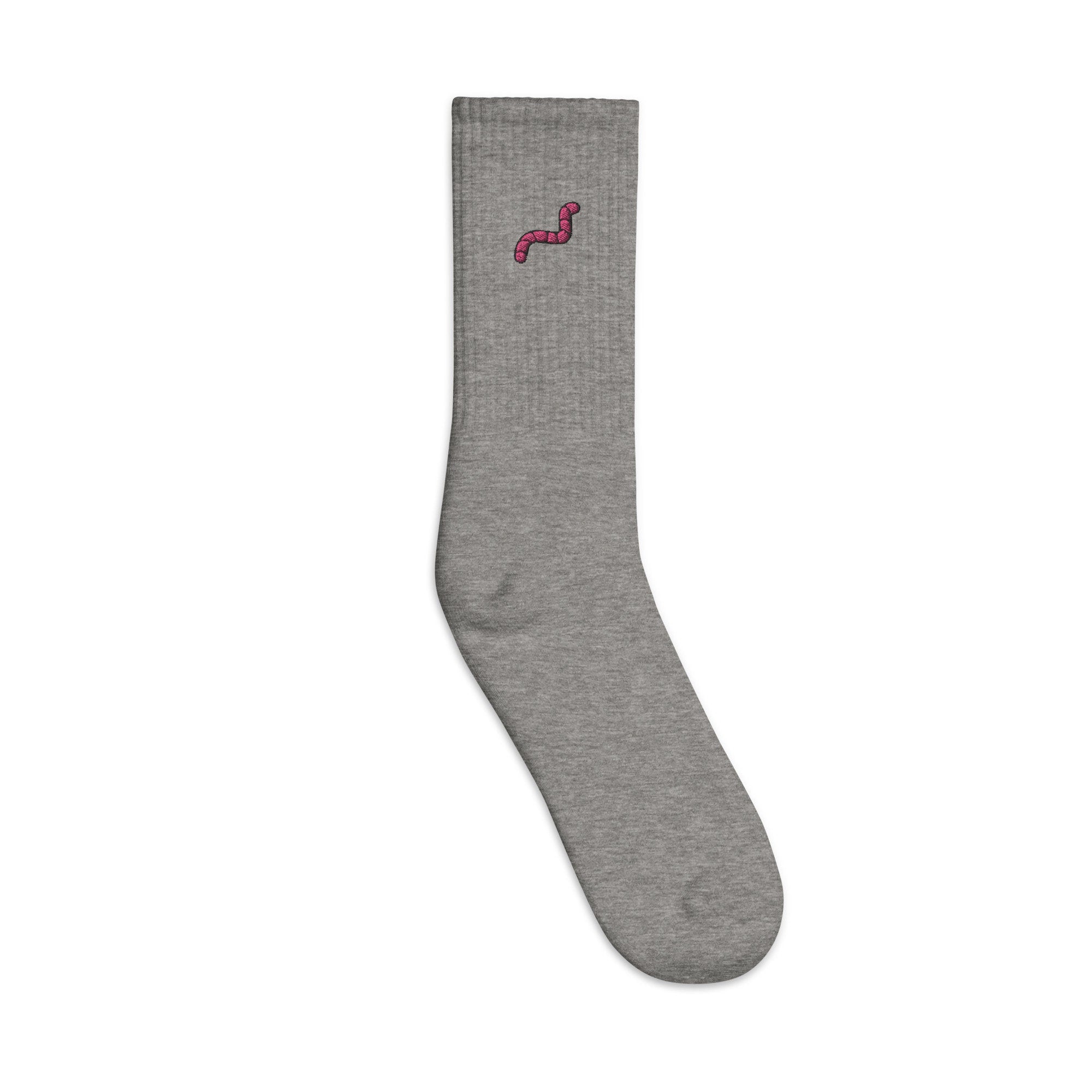 Worm Embroidered Socks, Premium Embroidered Socks, Long Socks Gift - Multiple Colors