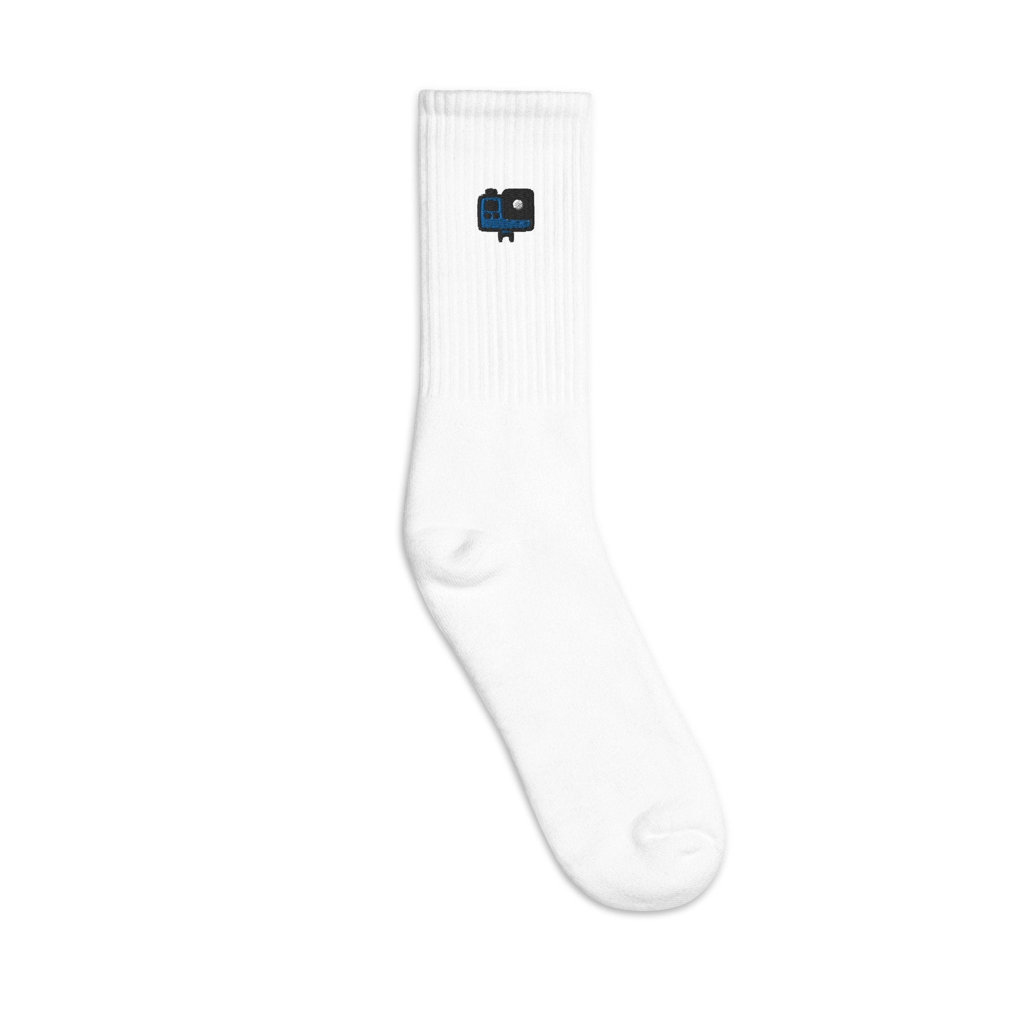 Sports Camera Embroidered Socks, Premium Embroidered Socks, Long Socks Gift - Multiple Colors