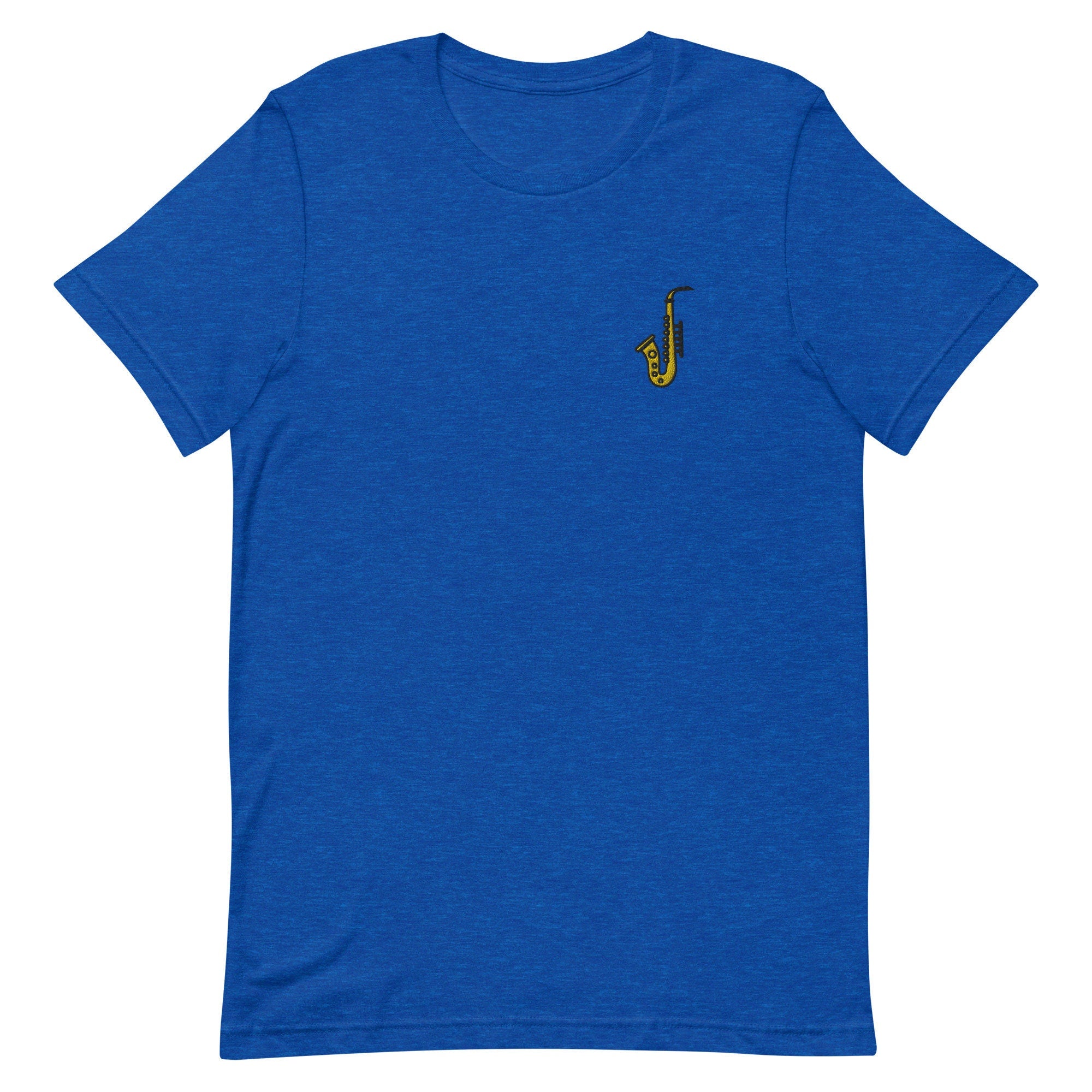 Saxophone Premium Men's T-Shirt, Embroidered Men's T-Shirt Gift for Boyfriend, Men's Short Sleeve Shirt - Multiple Colors