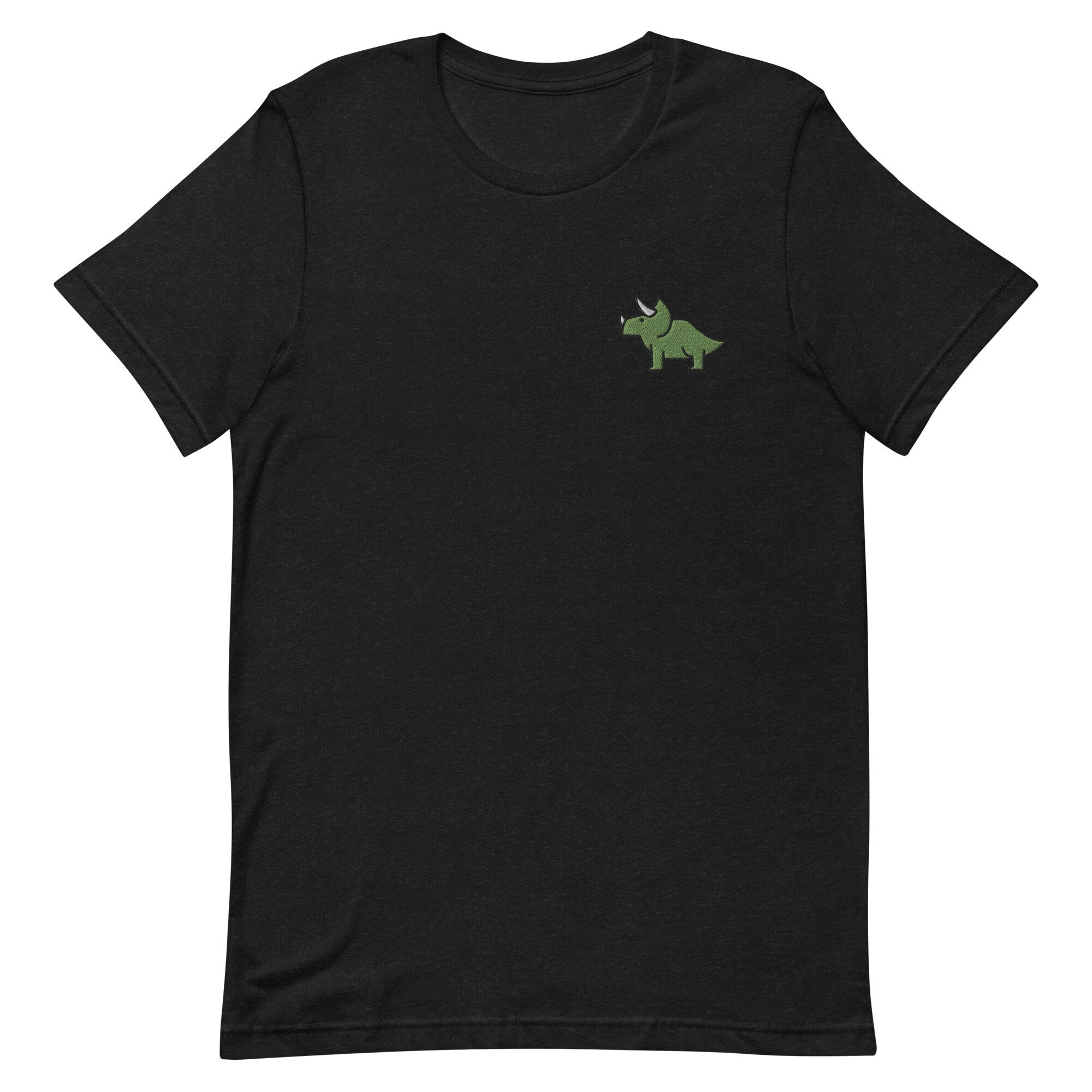 Triceratops Dinosaur Premium Men's T-Shirt, Embroidered Men's T-Shirt Gift for Boyfriend, Men's Short Sleeve Shirt - Multiple Colors