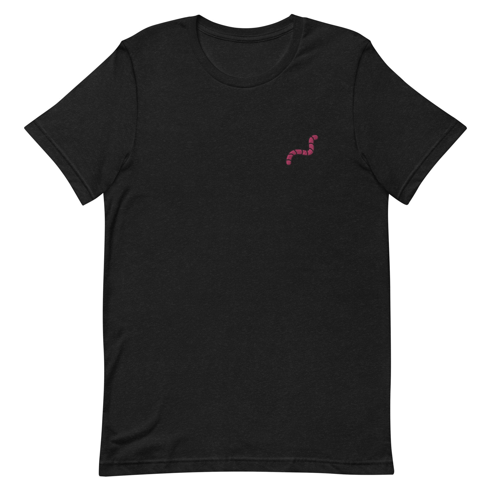 Worm Premium Men's T-Shirt, Embroidered Men's T-Shirt Gift for Boyfriend, Men's Short Sleeve Shirt - Multiple Colors