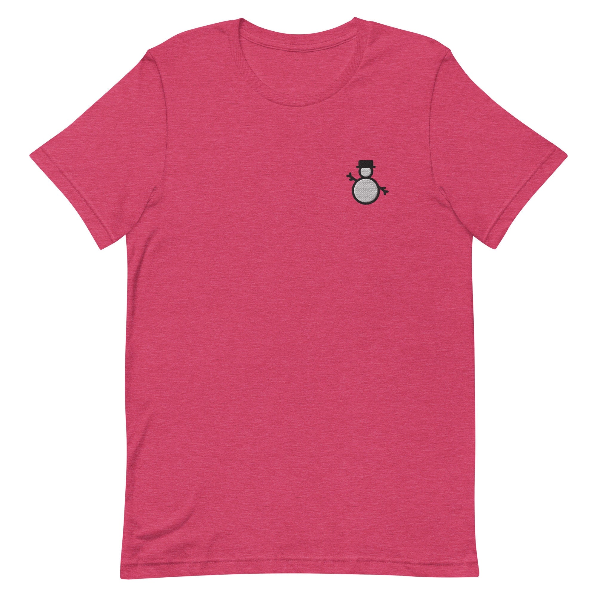 Snowman Premium Men's T-Shirt, Embroidered Men's T-Shirt Gift for Boyfriend, Men's Short Sleeve Shirt - Multiple Colors