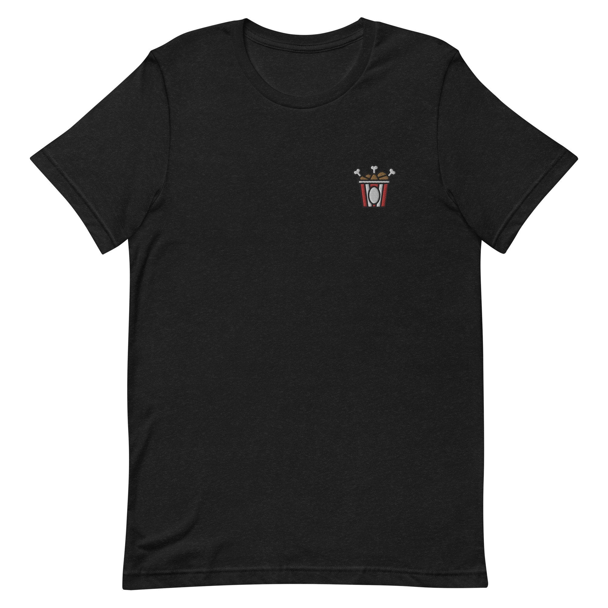 Bucket of Chicken Premium Men's T-Shirt, Embroidered Men's T-Shirt Gift for Boyfriend, Men's Short Sleeve Shirt - Multiple Colors