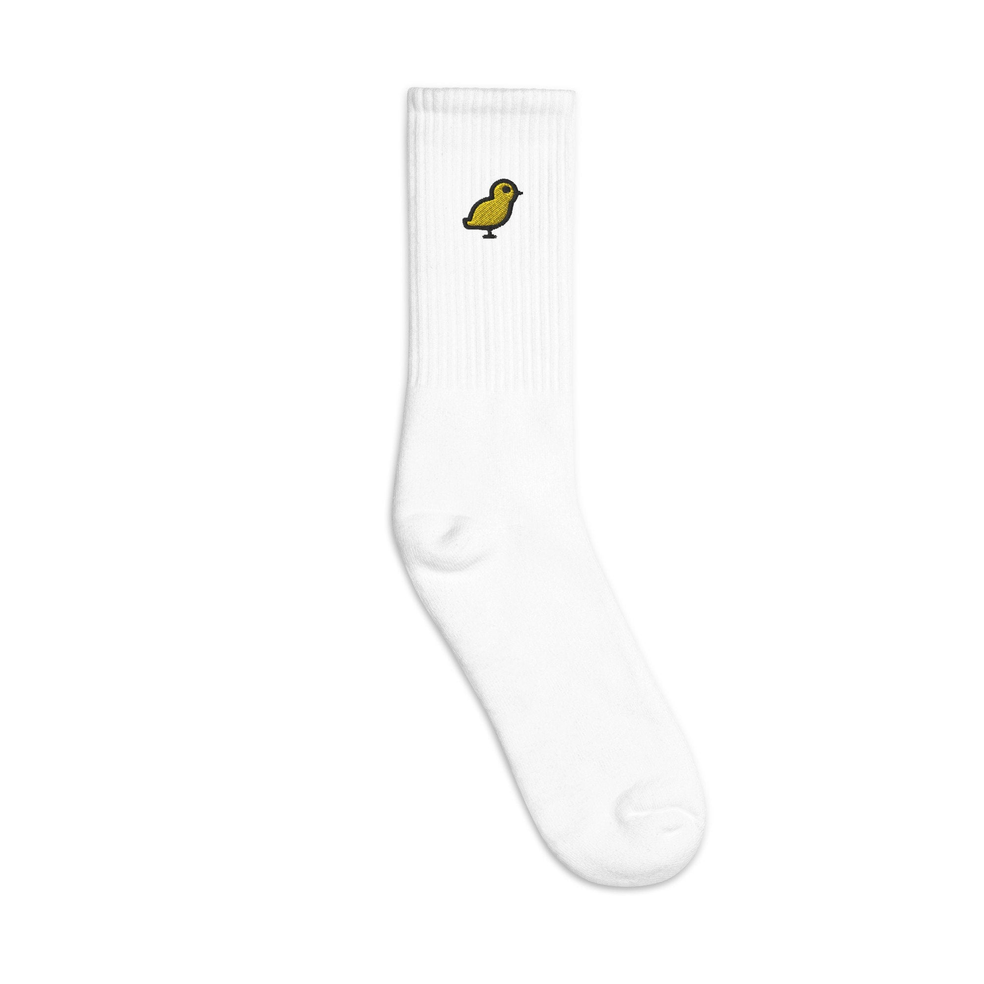 Chick Embroidered Socks, Premium Embroidered Socks, Long Socks Gift - Multiple Colors